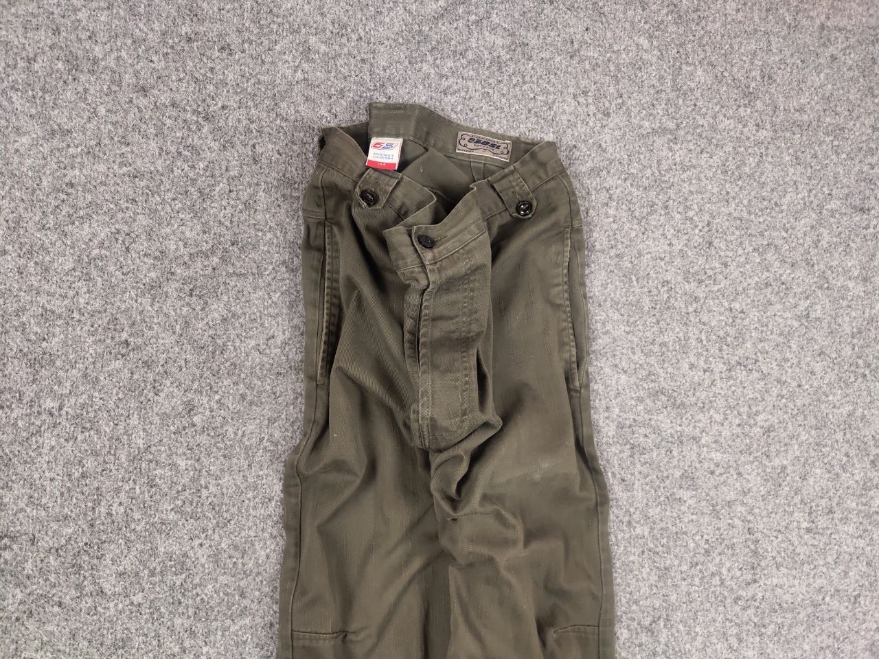 Diesel 55DSL by Diesel Vintage Military Baggu Green wide leg Pants Size US 34 / EU 50 - 4 Thumbnail