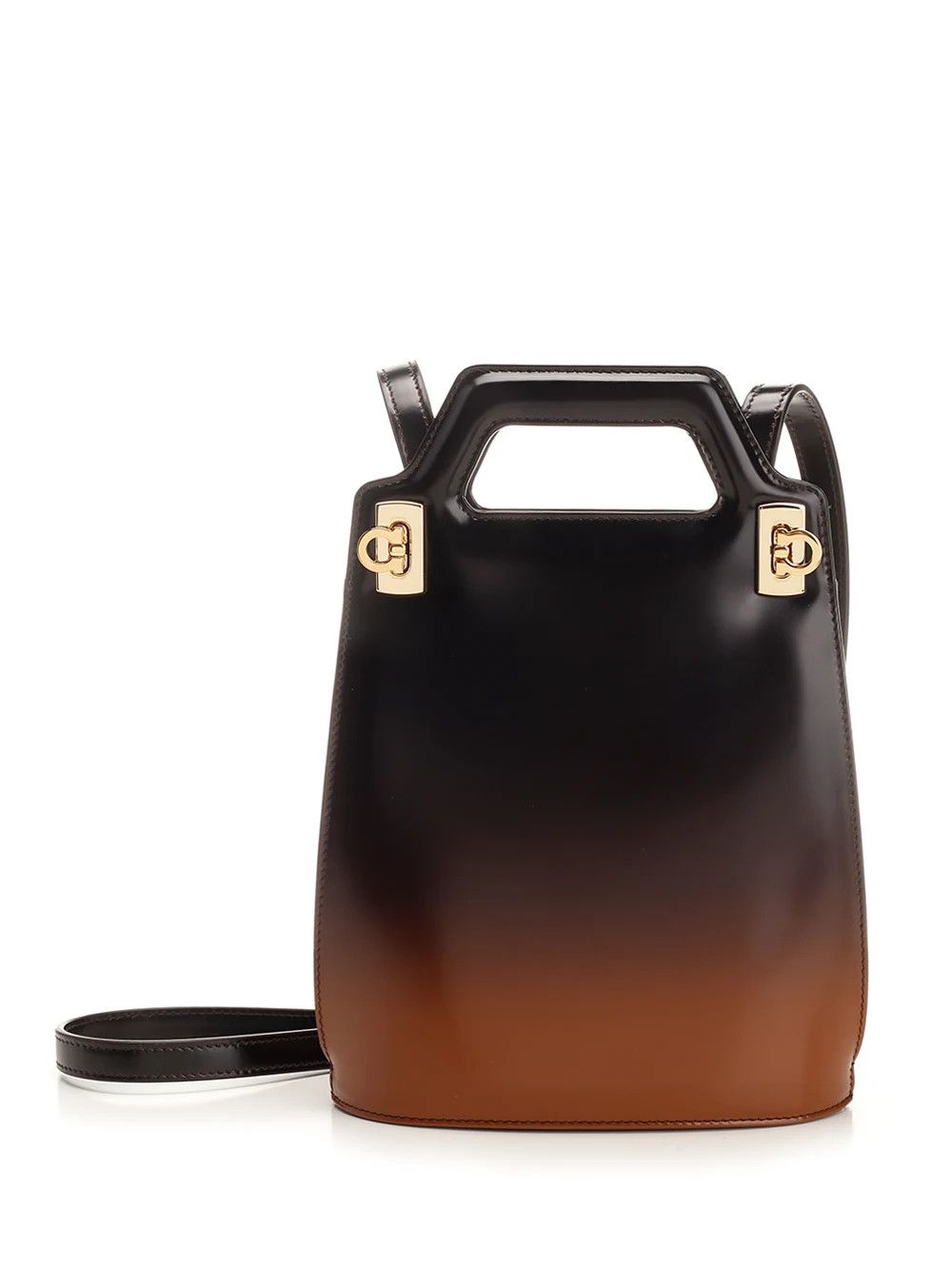 Salvatore Ferragamo o1s1rm0924 Size: OS / Wanda NS Handle Bag in Black/Camel Size ONE SIZE - 4 Thumbnail