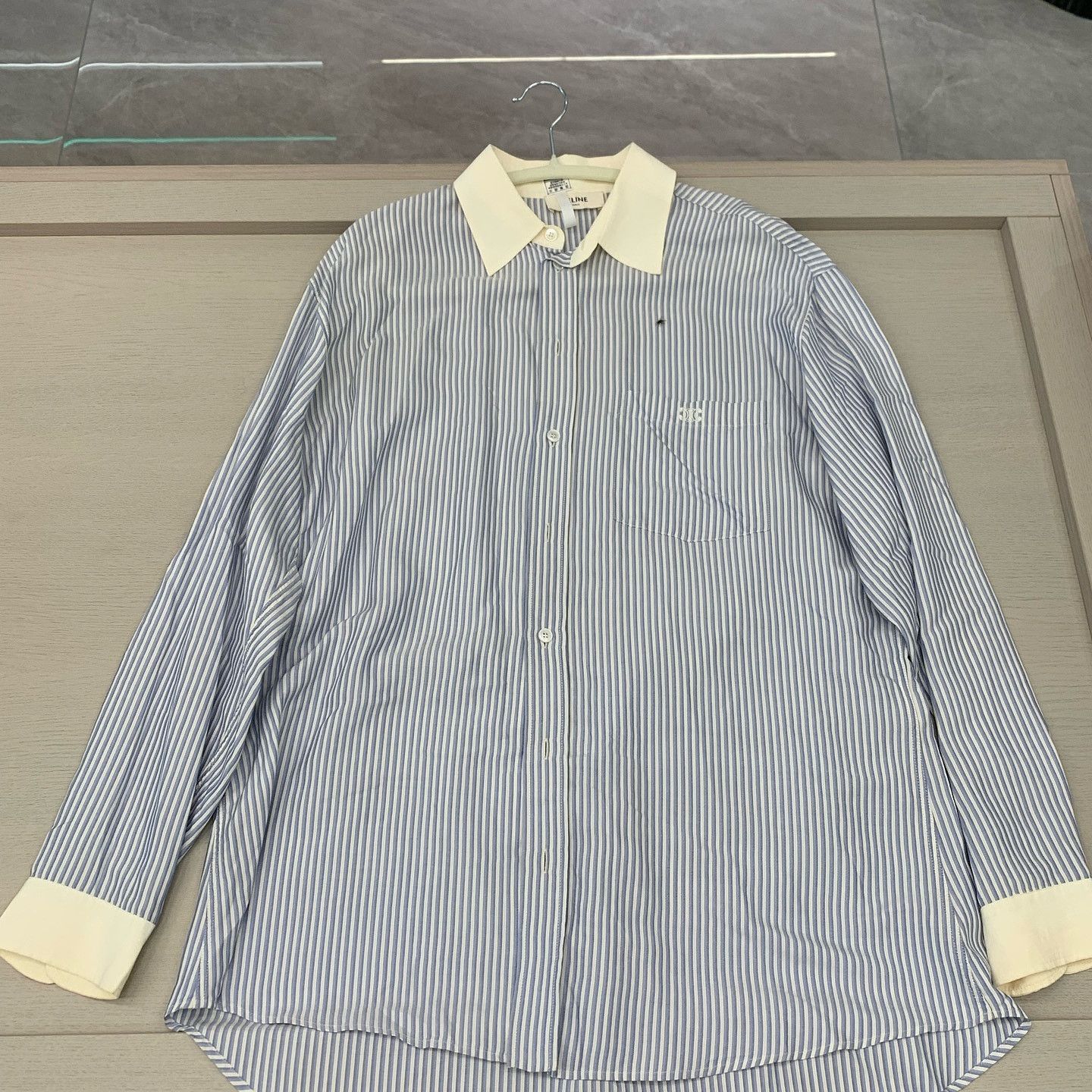 Celine Celine Striped Button Up Shirt Size 36 Size XS / US 0-2 / IT 36-38 - 1 Thumbnail