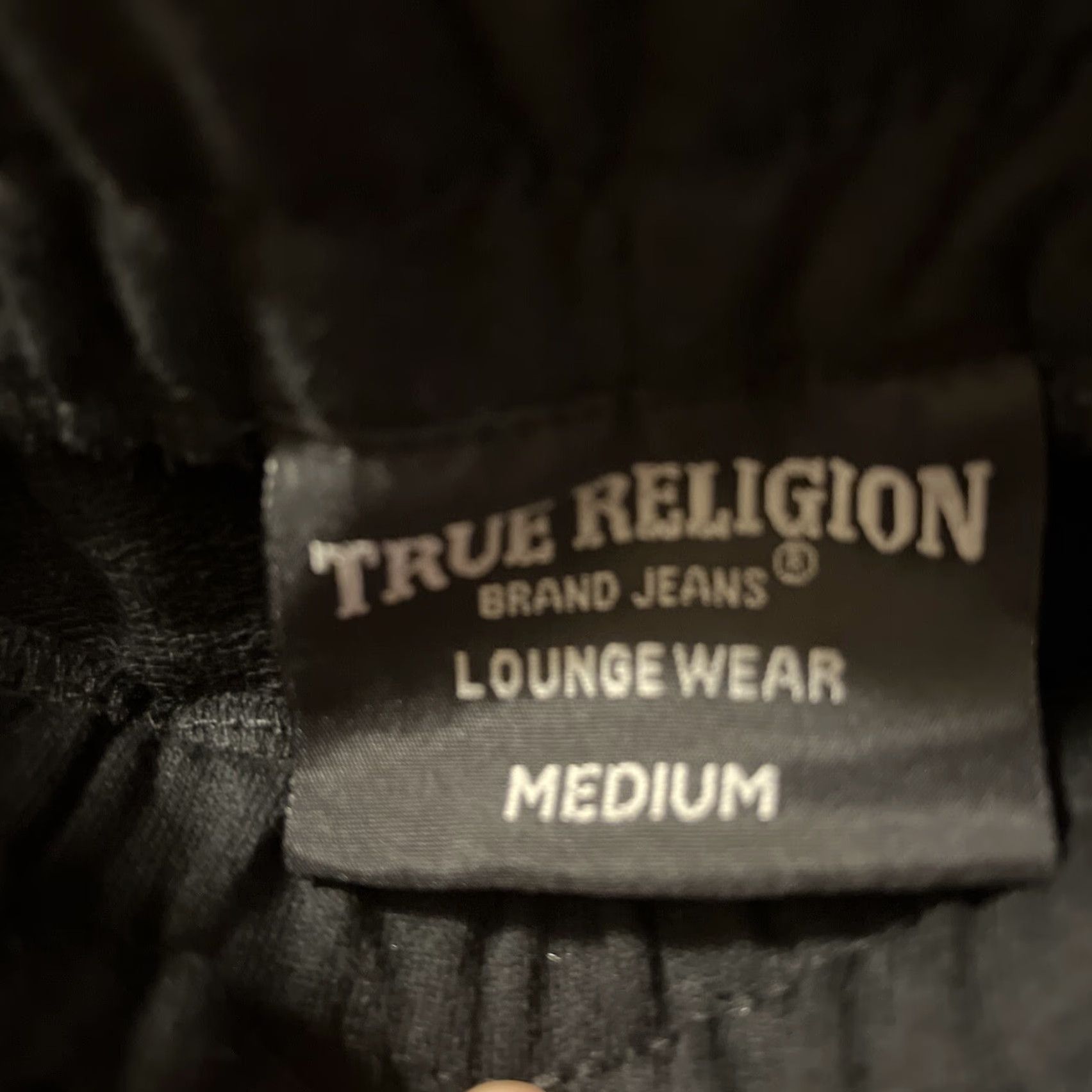 True Religion True Religion Joggers Sweatpants Black Gold Horseshoe Logo Adult Medium Activewear Mens Size US 31 - 3 Thumbnail