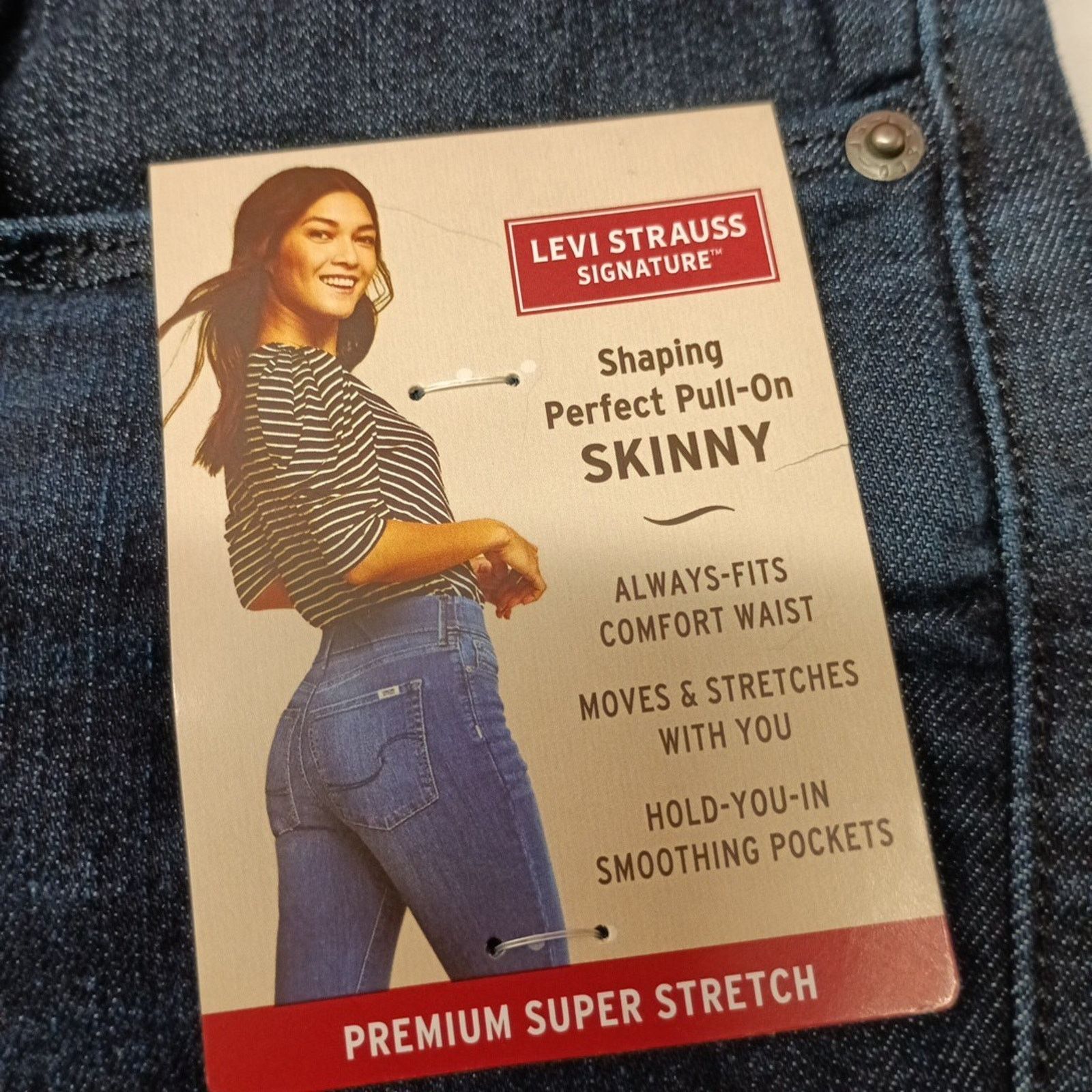 Levi's Levi Totally Shaping Pull On Skinny Jeans Blue Size 4 W27 Size 27" / US 4 / IT 40 - 4 Thumbnail