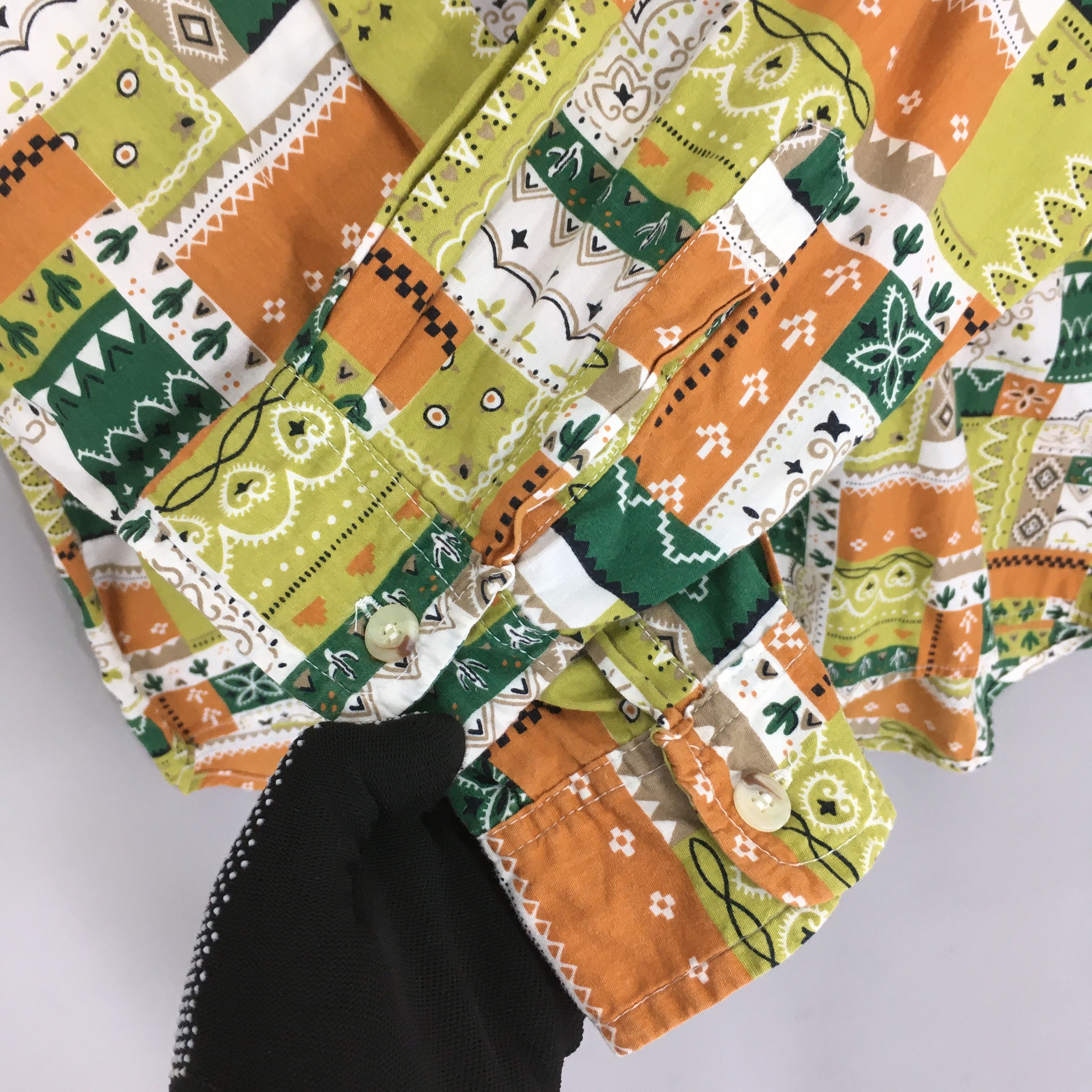 Japanese Brand Vintage Abstract Green Floral Casual Flannel Shirt Large Size US L / EU 52-54 / 3 - 4 Thumbnail