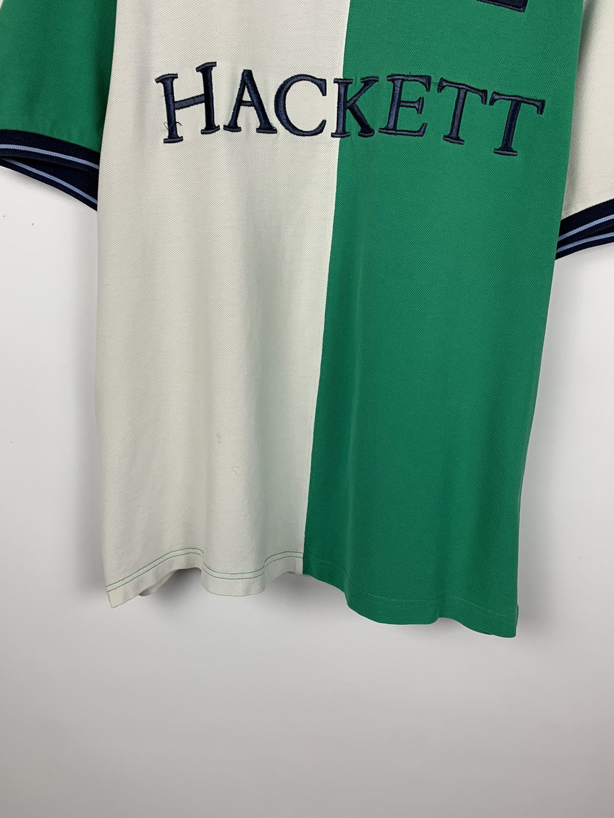 Hackett Vintage Y2K Hackett Polo Shirt Striped Chief Kiff Style 90’s Size US XL / EU 56 / 4 - 3 Thumbnail