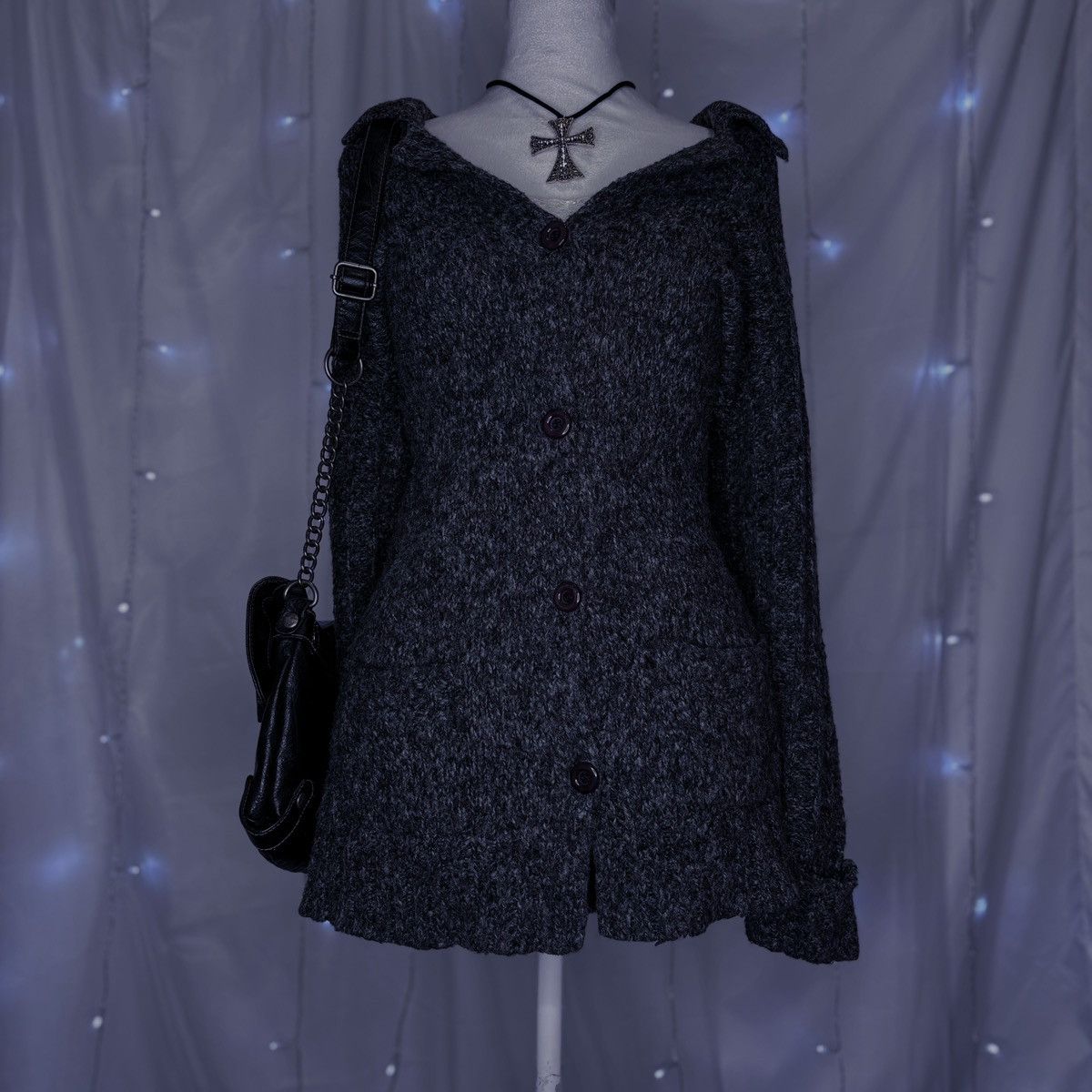 Avenue Vintage Avenue Grey Button-Front Coat Size L / US 10 / IT 46 - 1 Thumbnail
