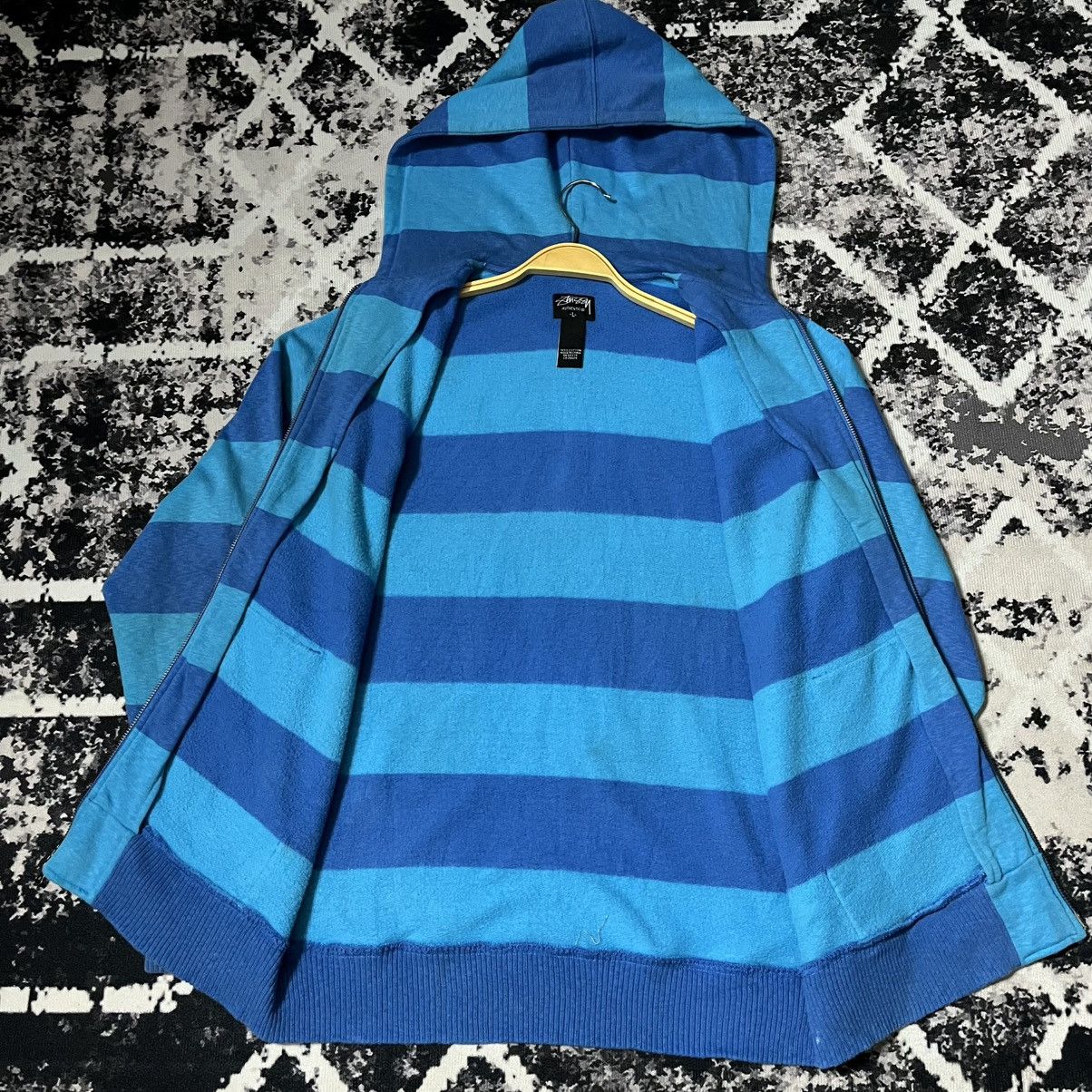 Stussy a26 Stussy Stripe Zipper Hoodie Size US L / EU 52-54 / 3 - 13 Thumbnail