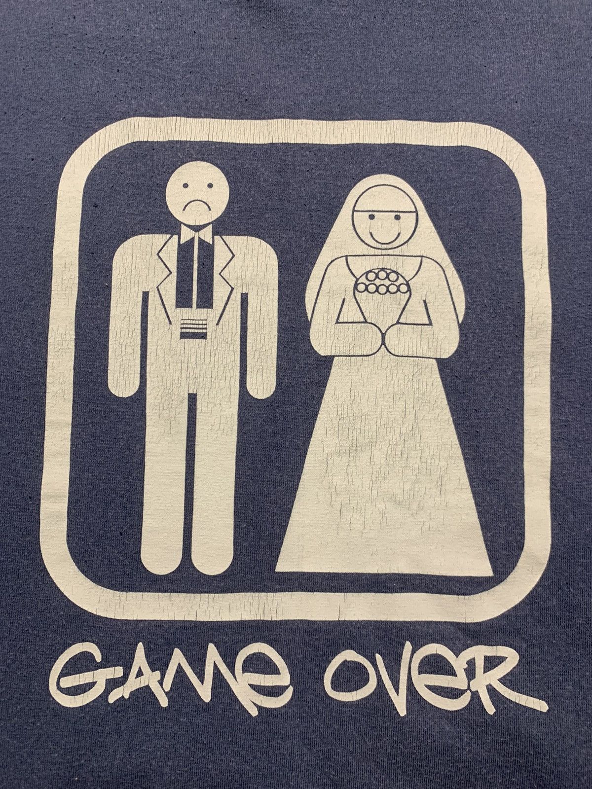 Vintage Vintage Y2K ADULT " Game Over Wife " Humor Tee Size US L / EU 52-54 / 3 - 3 Thumbnail