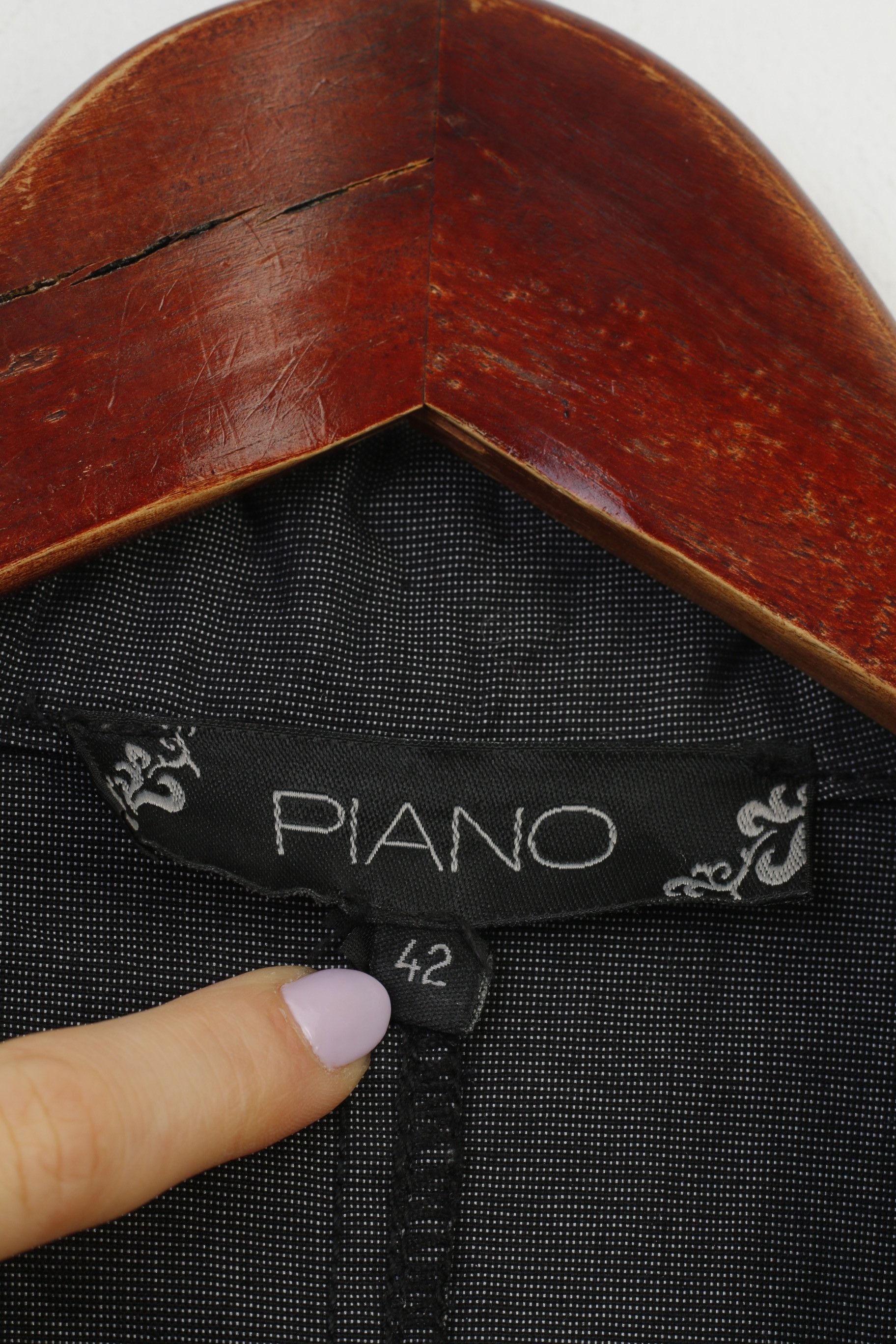 Vintage Piano Women 42 L Coat Gray Cotton Vintage Lightweight 4458 Size M / US 6-8 / IT 42-44 - 4 Thumbnail