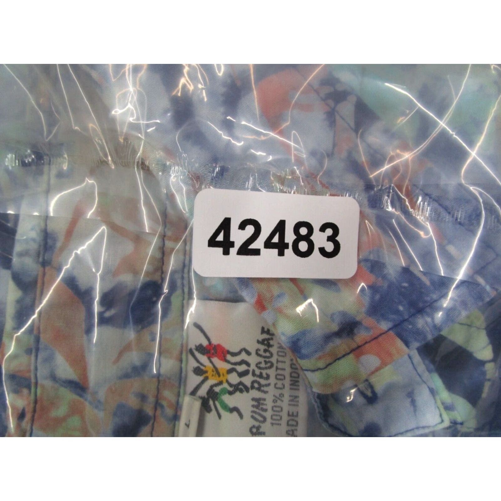 Vintage Rum Reggae Mens Large Blue Short Sleeve Button Up Tropical Fish Hawaiian Shirt Size US L / EU 52-54 / 3 - 7 Thumbnail