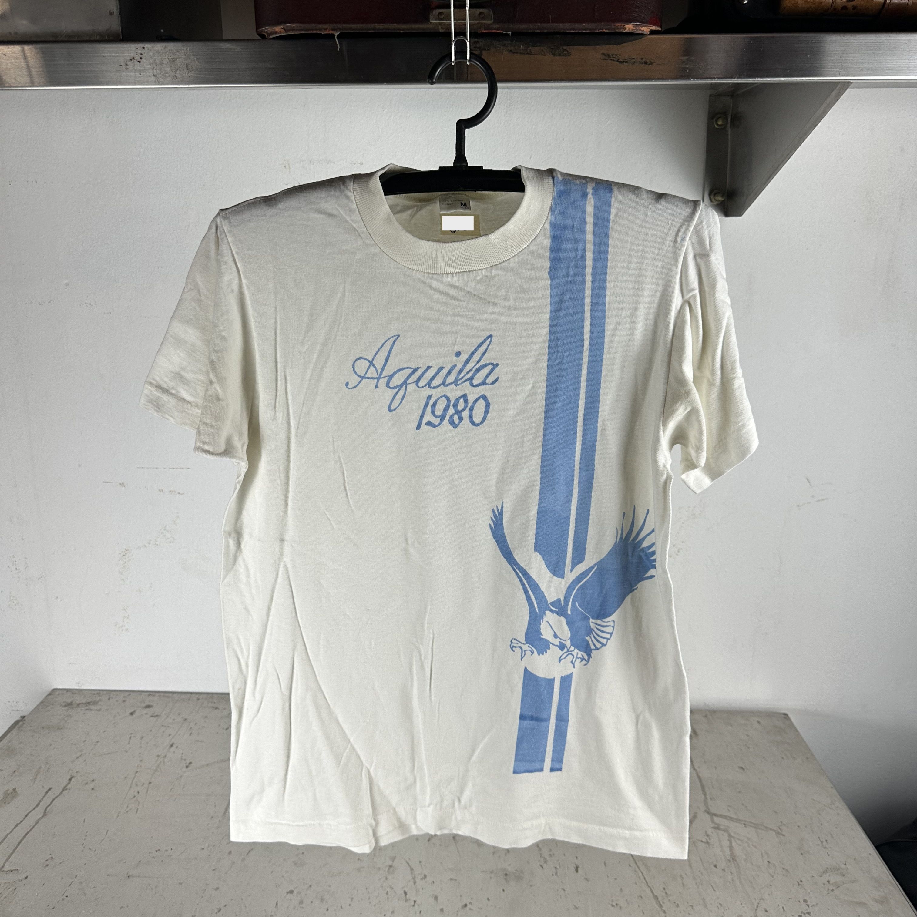 Vintage ​Vintage 1980 Aguila Eagle Graphic Single Stitch T-shirt Size US M / EU 48-50 / 2 - 1 Thumbnail