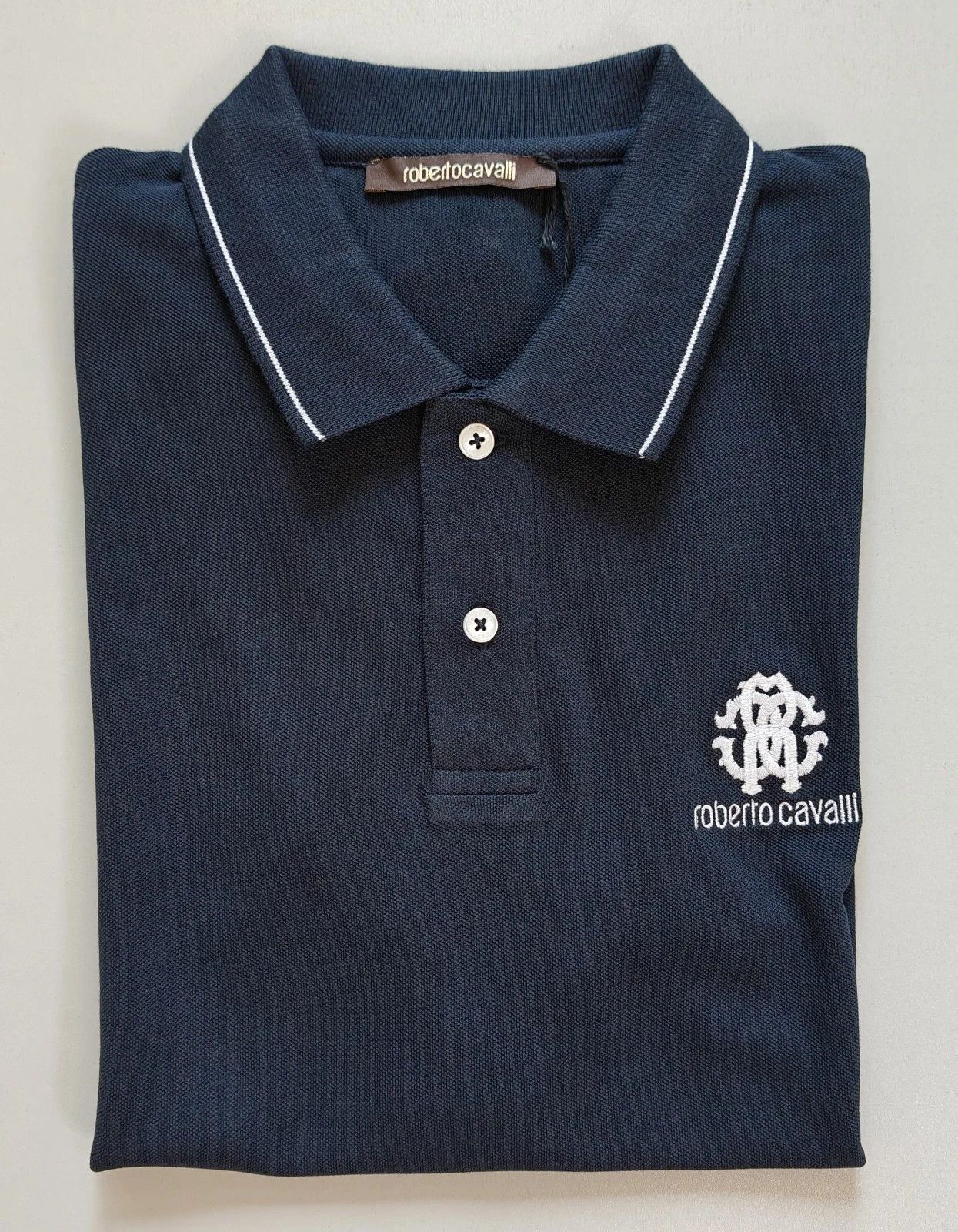 Roberto Cavalli Robert Cavalli RC Monogram-Embroidered Polo Shirt T / 6005 Size US L / EU 52-54 / 3 - 1 Thumbnail
