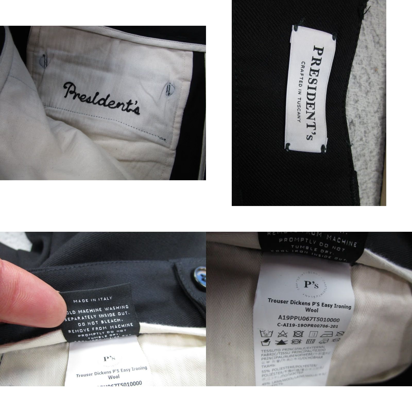 Vintage Presidents Tuscany Dress Pants Mens 32 Black Wool Flat Front Formal Dickens P's Dress Pants Mens 32 Black Wool Flat Front Formal Dickens P's Size US 32 / EU 48 - 9 Thumbnail