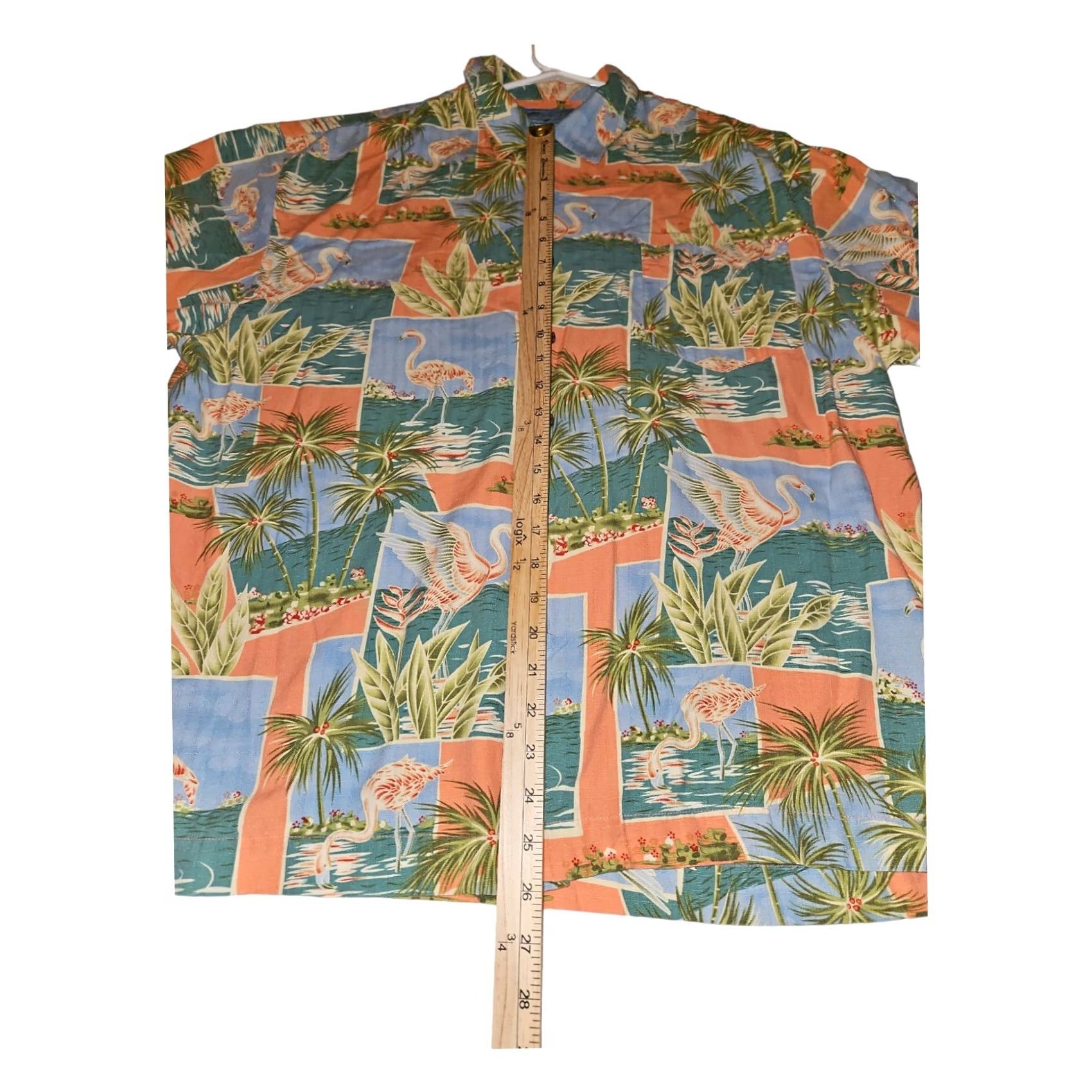 Vintage Bermuda Bay Silk Shirt Men's XL Short Sleeve Tropical Flamingos Vacation Size US XL / EU 56 / 4 - 4 Thumbnail