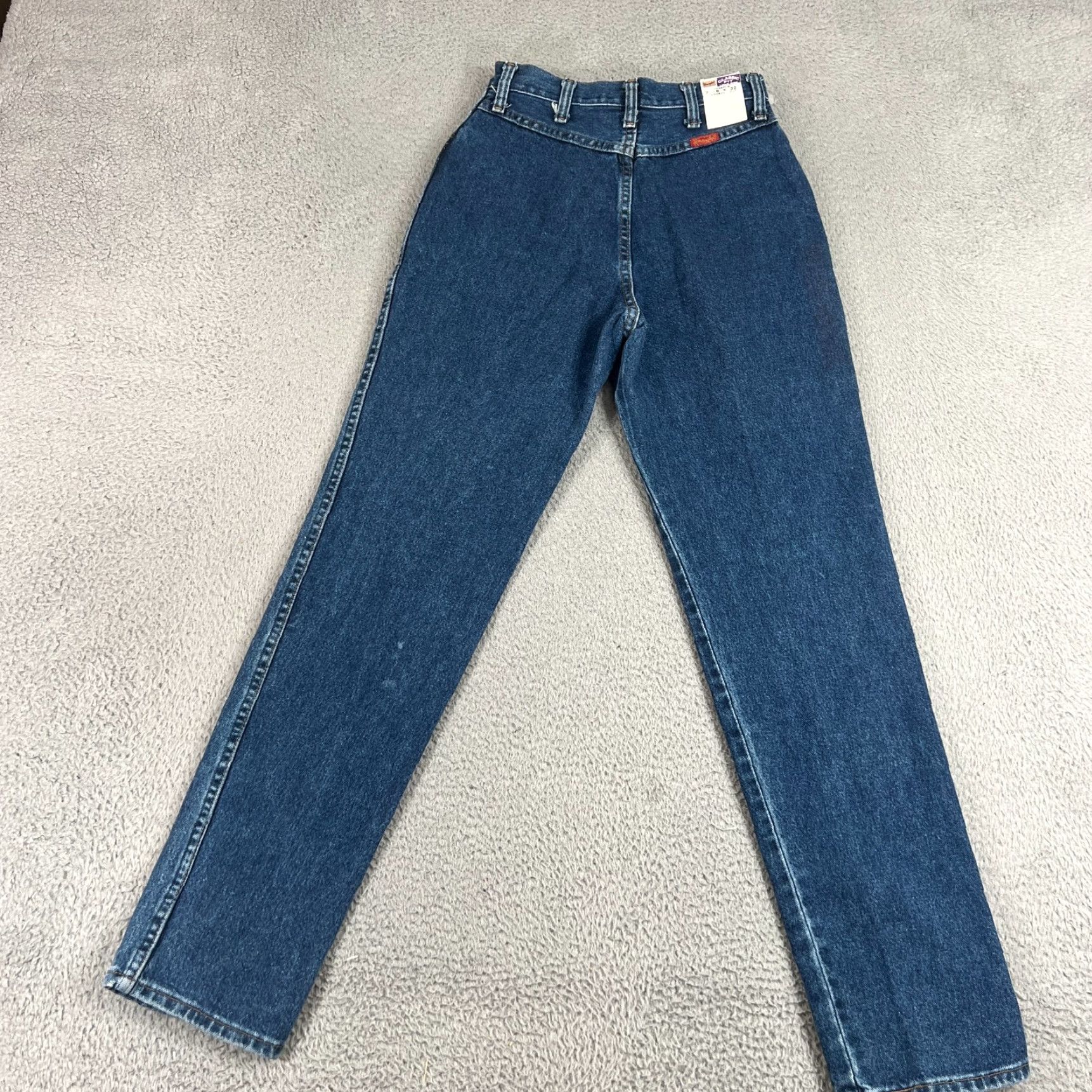 Wrangler VINTAGE Wrangler Jeans Womens 26x32 Regular Medium Blue Cotton Denim Western 80s 90s Riding Jeans, High Rise, Button Zip, Back Smooth, Tapered? Size 30" / US 8 / IT 44 - 2 Thumbnail
