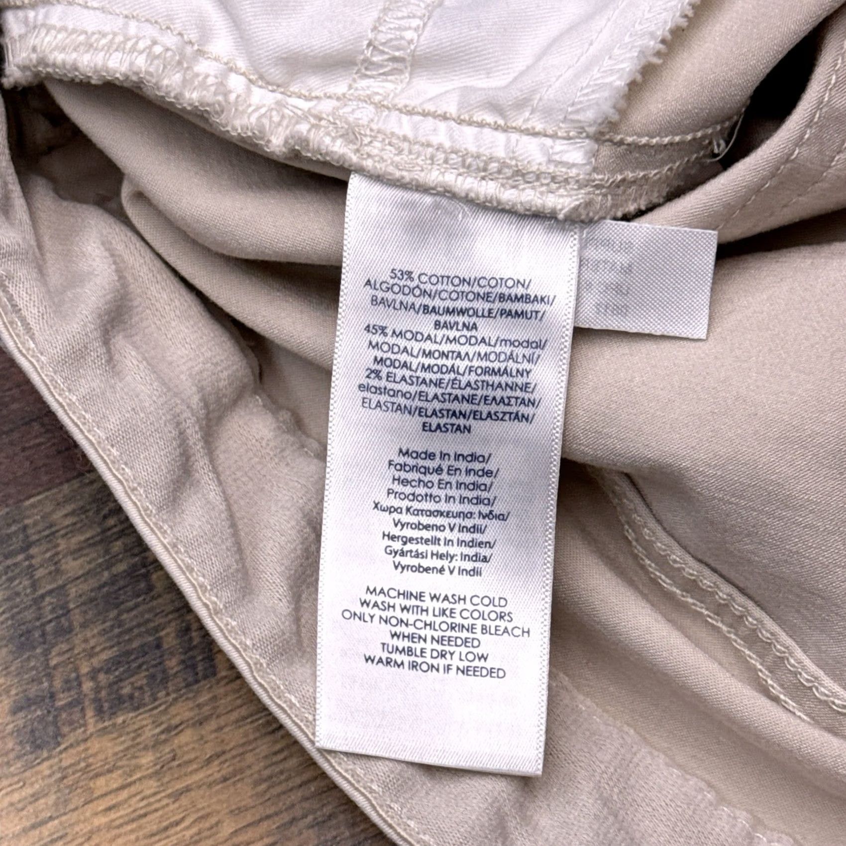 Chaps Chaps Jegging Womens 12 Khaki Mid Rise Stretch Logo Zip 5-Pocket City Slim Machine Washable Brown Cotton Blend Sateen Inseam 29 New Size 34" / US 12 / IT 48 - 7 Thumbnail