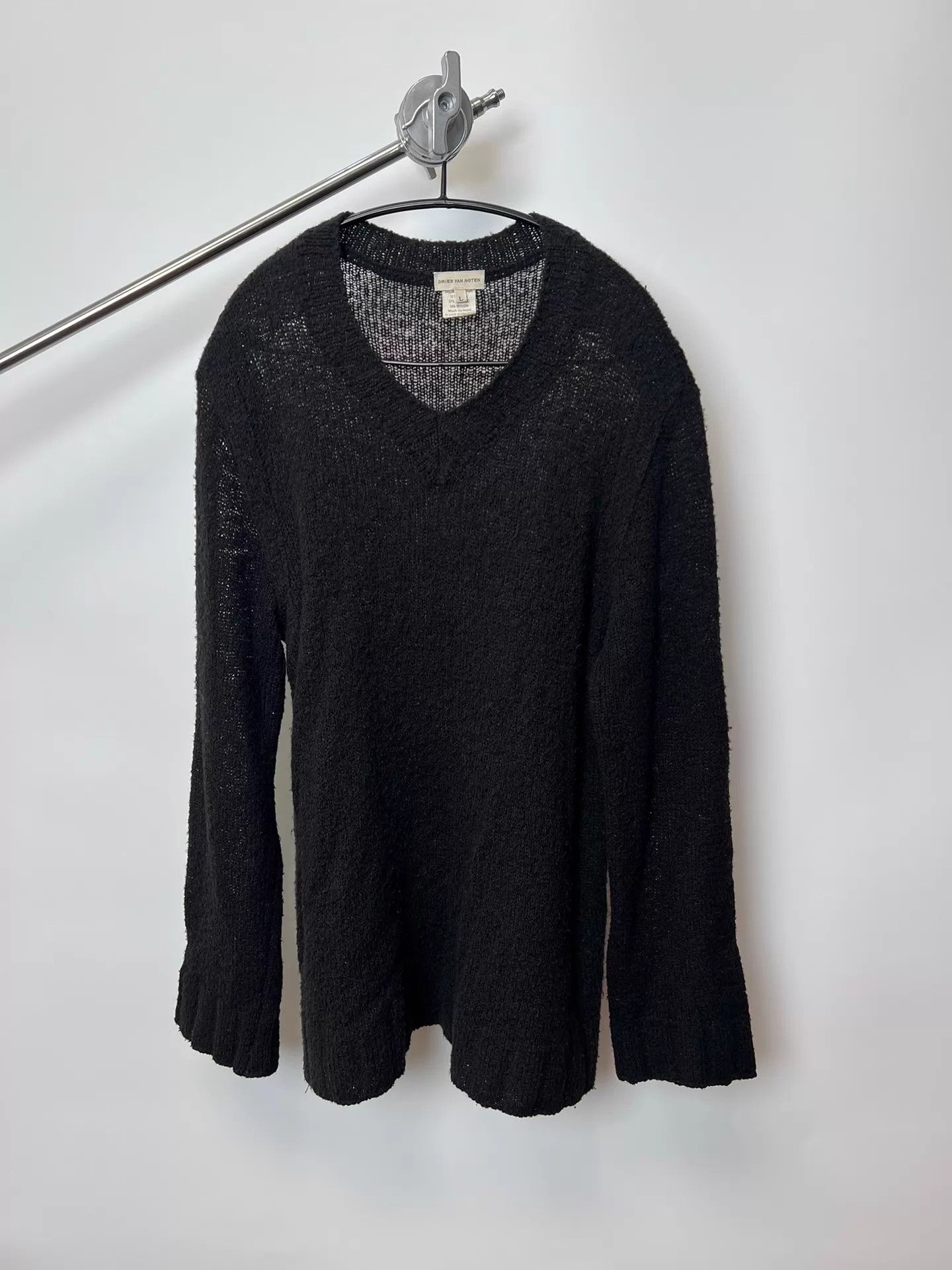 Dries Van Noten Dries Van Noten V-neck Wool Blend Sweater L Size US L / EU 52-54 / 3 - 1 Thumbnail