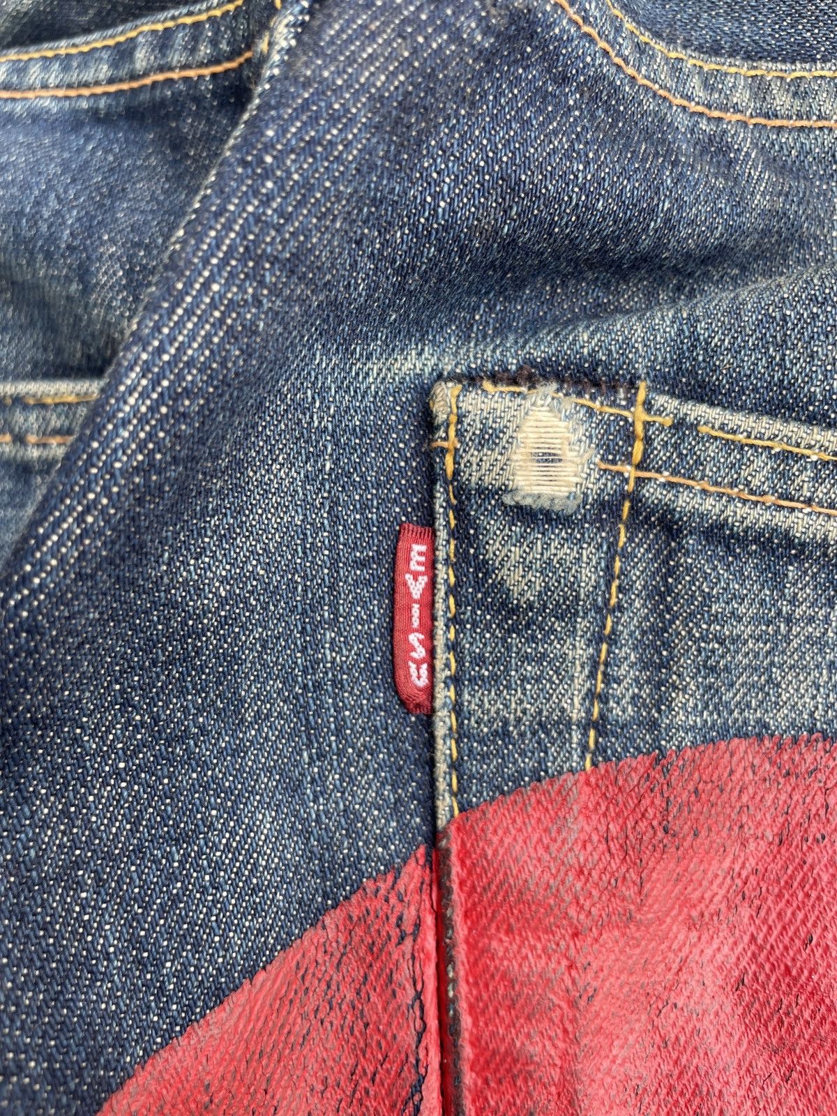 Evisu VINTAGE 90s EVISU SELVEDGE DENIM RED DAICOCK Size US 29 - 9 Thumbnail