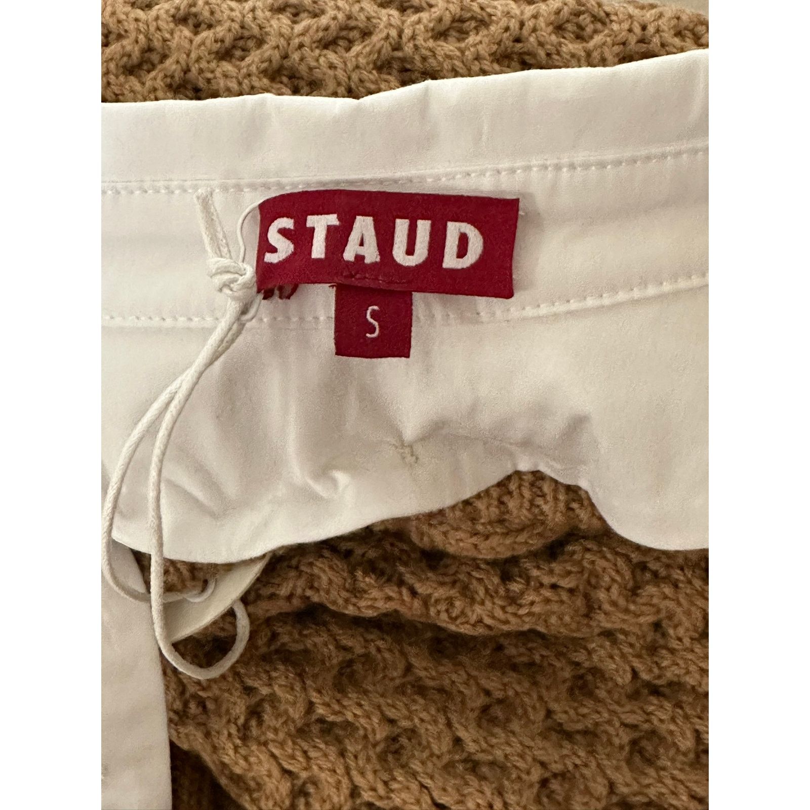 Staud STAUD Aldrin Mini Dress Camel White S Size S / US 4 / IT 40 - 3 Thumbnail