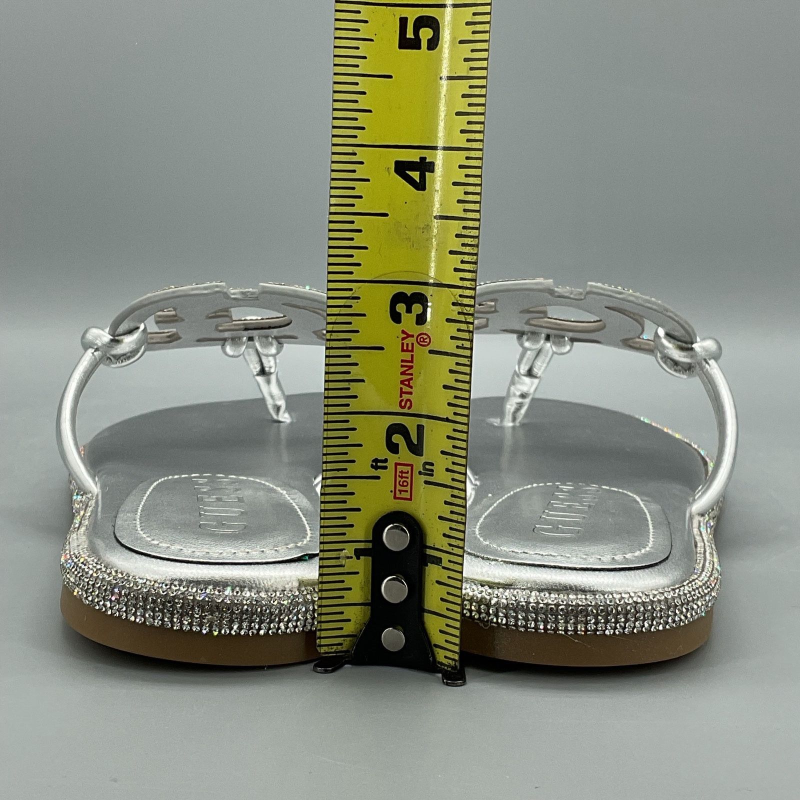 Guess NEW Guess Women’s Saima G Cutout Sandals Silver Size 7M Size US 7 / IT 37 - 4 Thumbnail