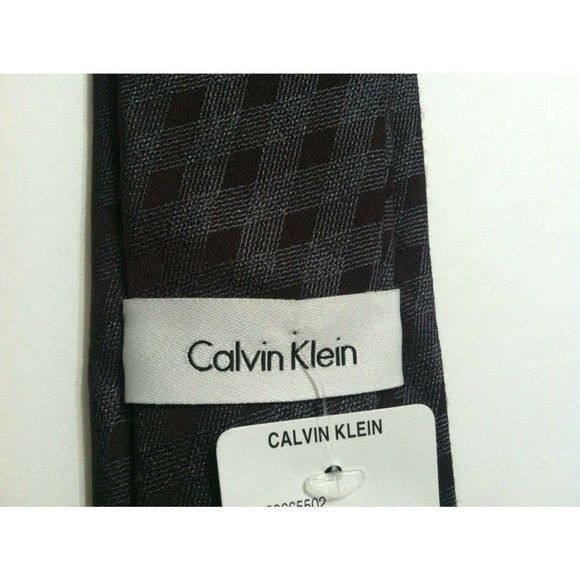 Calvin Klein CALVIN KLEIN MENS NEW MAROON 65%VISCOSE 35%SILK TIE WIDTH:3" Size ONE SIZE - 2 Thumbnail