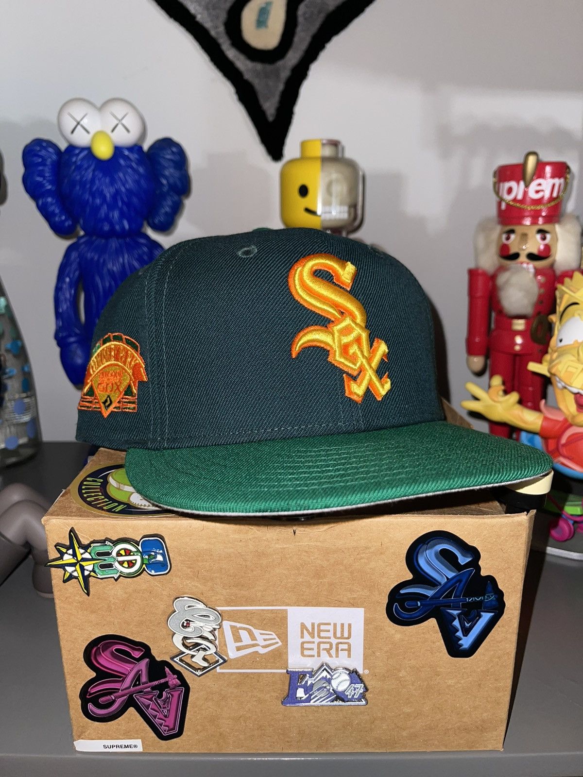 image of Hat Club x Myfitteds 7 3/8 Myfitteds Tops Upper Deck Chicago White Sox Grey Uv in Green (Size 38)