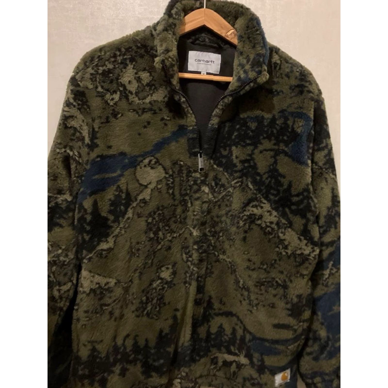 Carhartt Carhartt WIP HIGH PLAINS LINER Boa Jacket Khaki M Regular Stand-Up Collar Zip Full Zip Jacket Mens Used Fashion Camouflage Fall Size US M / EU 48-50 / 2 - 2 Thumbnail