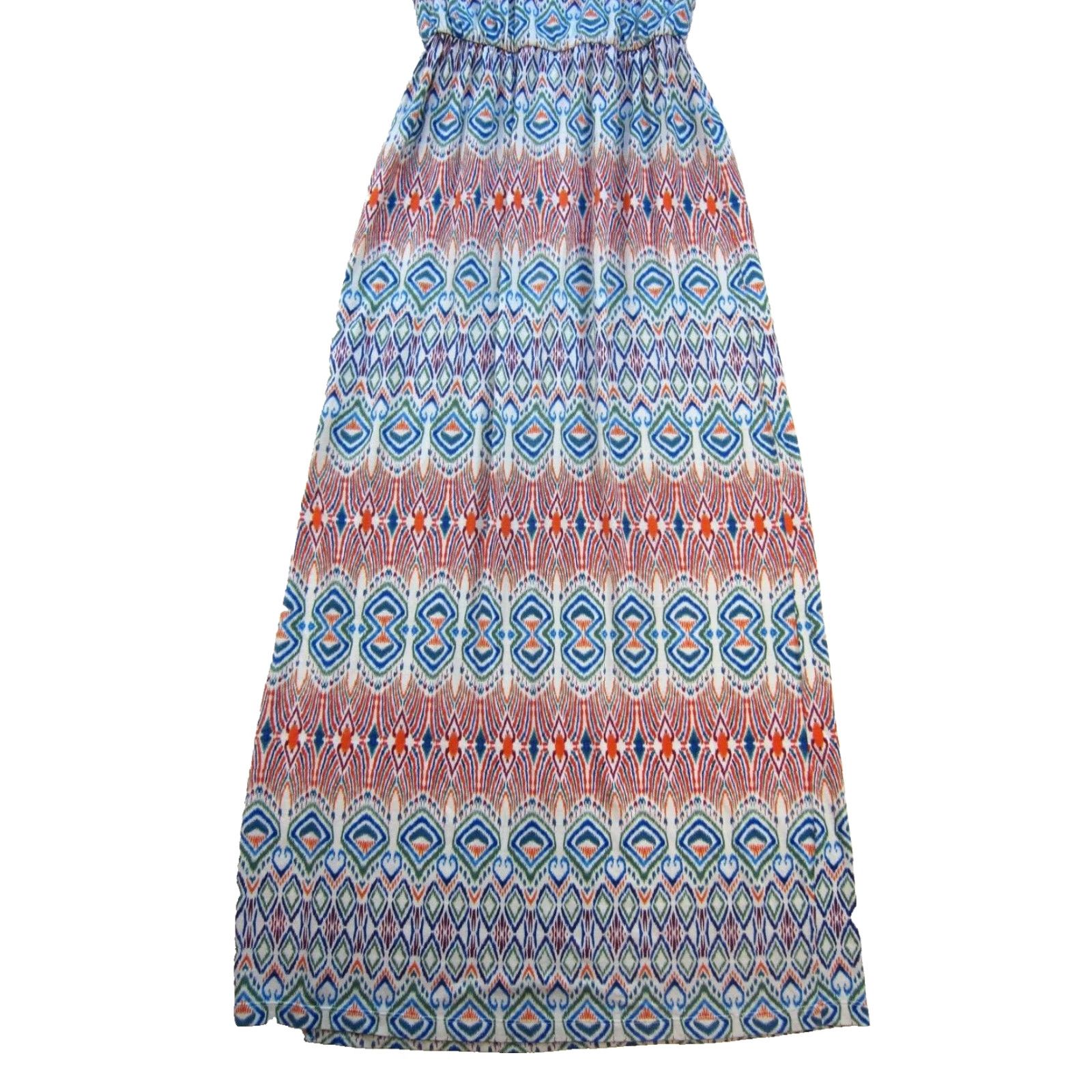 Vintage CAbi Cotton Jersey Stretch Orange Blue Green Long Maxi Slip Tank Dress XS Size XS / US 0-2 / IT 36-38 - 8 Thumbnail