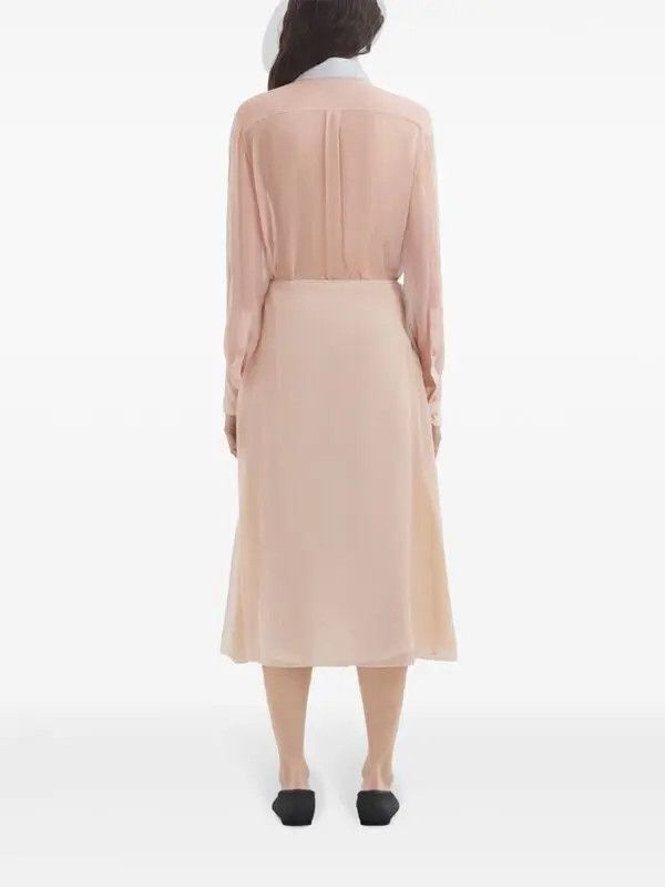 Marni o1w1db11125 Floral-Appliqué Silk Midi Skirt in White Size 26" / US 2 / IT 38 - 3 Thumbnail