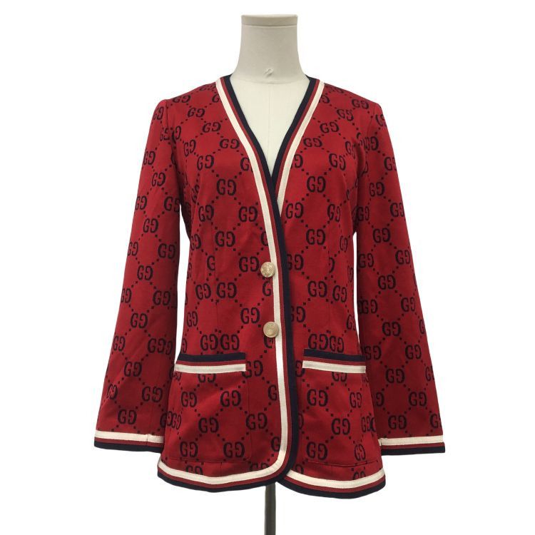 Gucci Gucci GG Monogram Knit Cardigan Size L Size L / US 10 / IT 46 - 1 Thumbnail