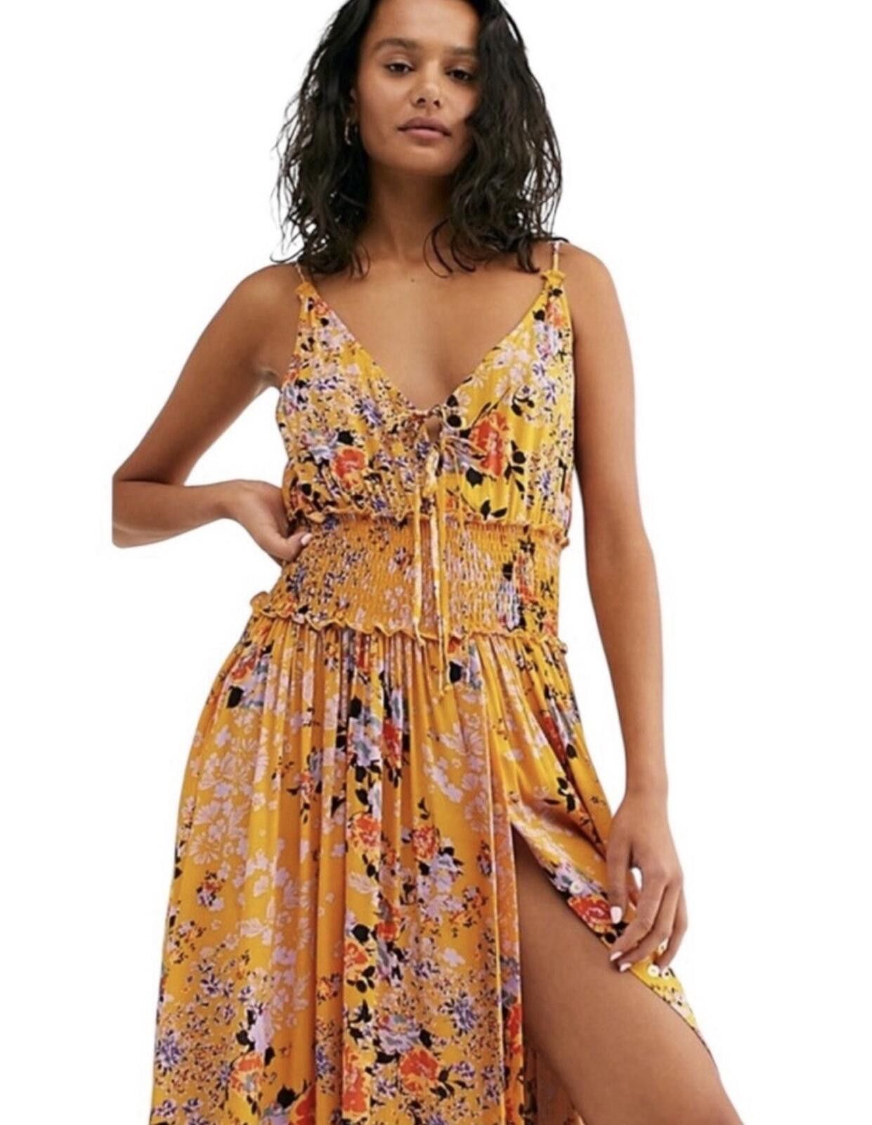 Free People Free People Ready For The Day Floral Maxi Slip Dress XS Size XS / US 0-2 / IT 36-38 - 2 Thumbnail