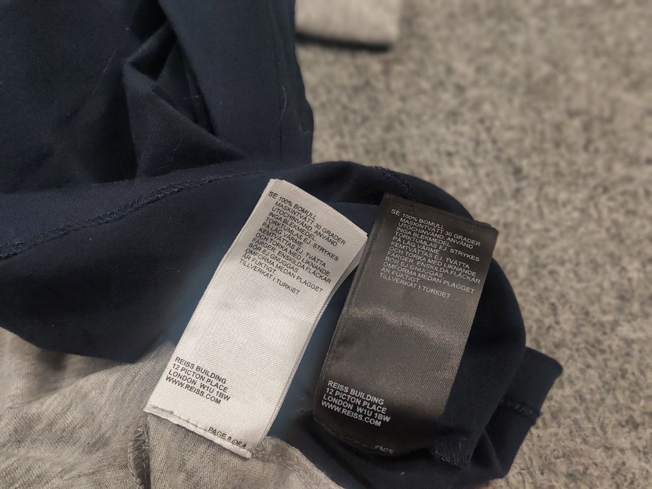 Reiss Reiss x2 Design Basic t-shirts Navy Gray minimalistic Tee Size US L / EU 52-54 / 3 - 14 Thumbnail