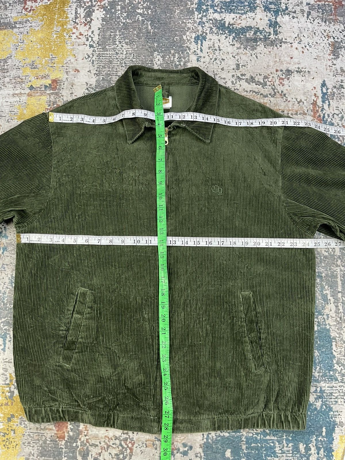 Japanese Brand Oh! The Guilt Corduroy Moss Green Zipper Jackets Size US L / EU 52-54 / 3 - 9 Thumbnail