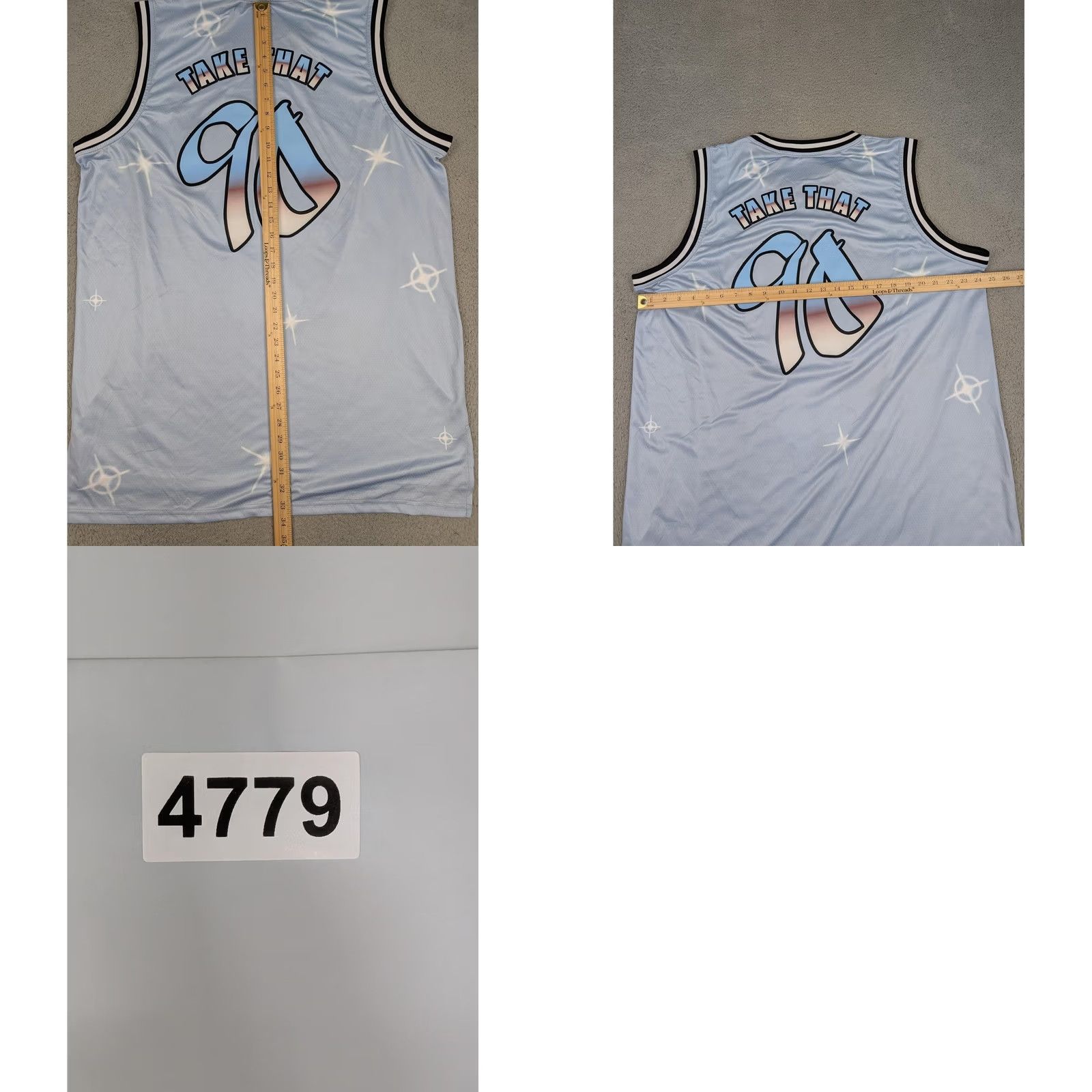 Vintage Headgear Classics Jersey Mens 3XL Blue Tank Bad Boy Records 90s Basketball Throwback Size US XXL / EU 58 / 5 - 9 Thumbnail