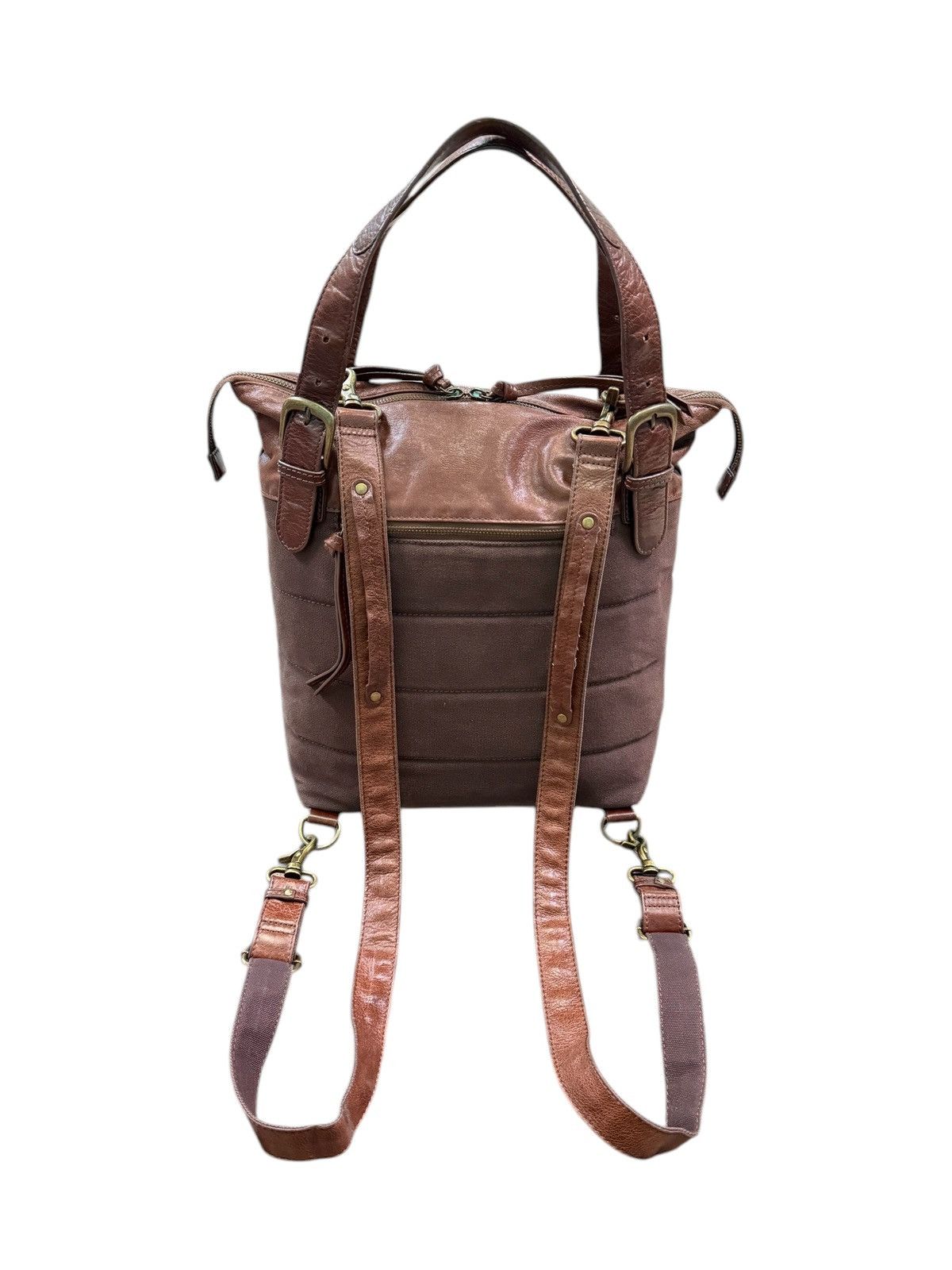 Leather DAKOTA CANVAS LEATHER 2 WAY SHOULDER BACKPACK Size ONE SIZE - 10 Thumbnail