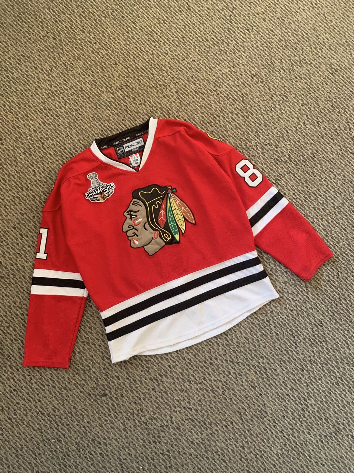 Ccm 2013 Stanley Cup Champions Chicago Blackhawks #81 Hossa Size US M / EU 48-50 / 2 - 1 Thumbnail