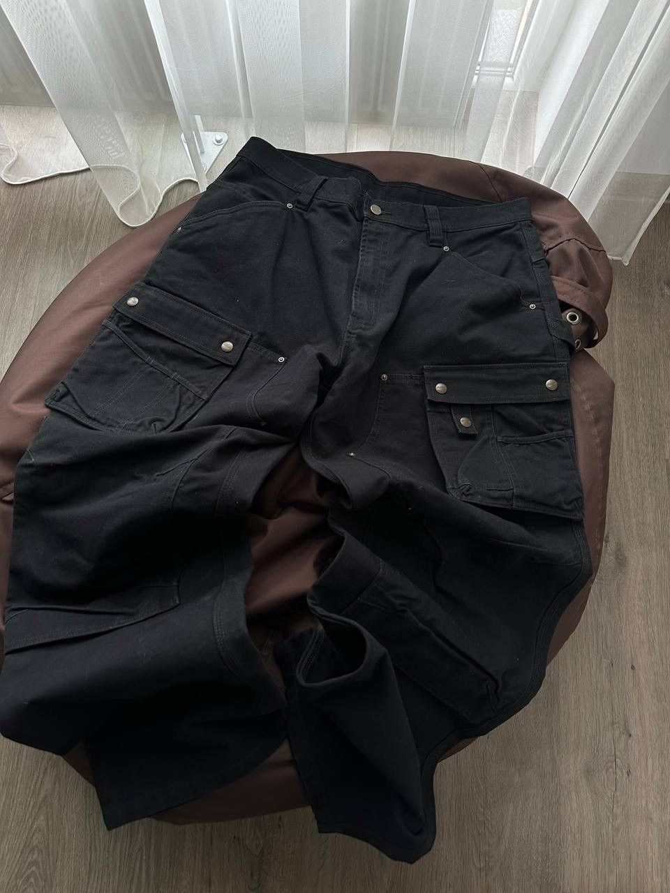 Carhartt × Carhartt Wip × Vintage Vintage Carhartt Double Front Work Black Pocket Pants Size US 34 / EU 50 - 14 Thumbnail