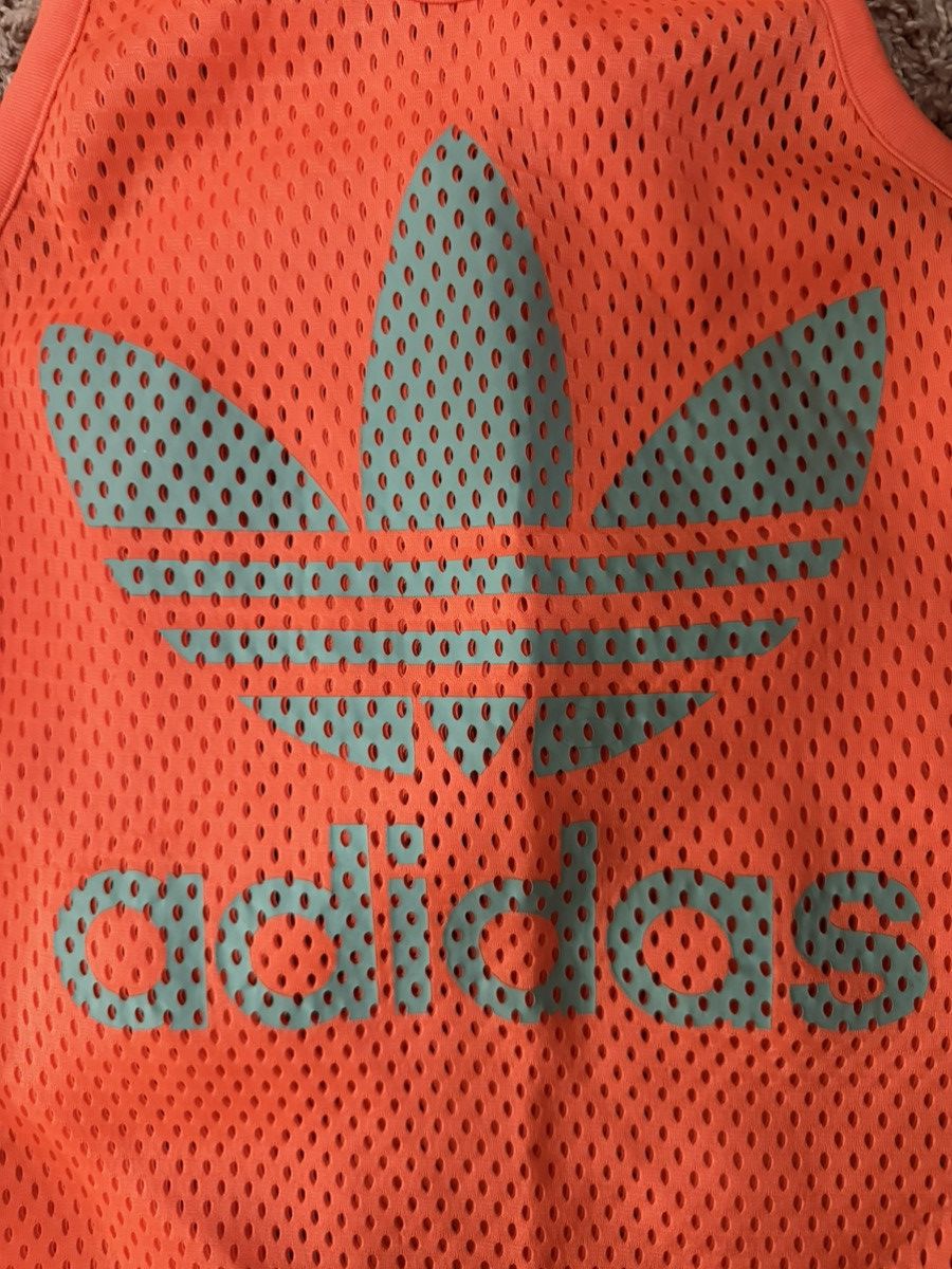 Adidas × Jeremy Scott Jeremy Scott Adidas Orange Jersey Tank Owned by Steve Aoki Size US M / EU 48-50 / 2 - 2 Thumbnail