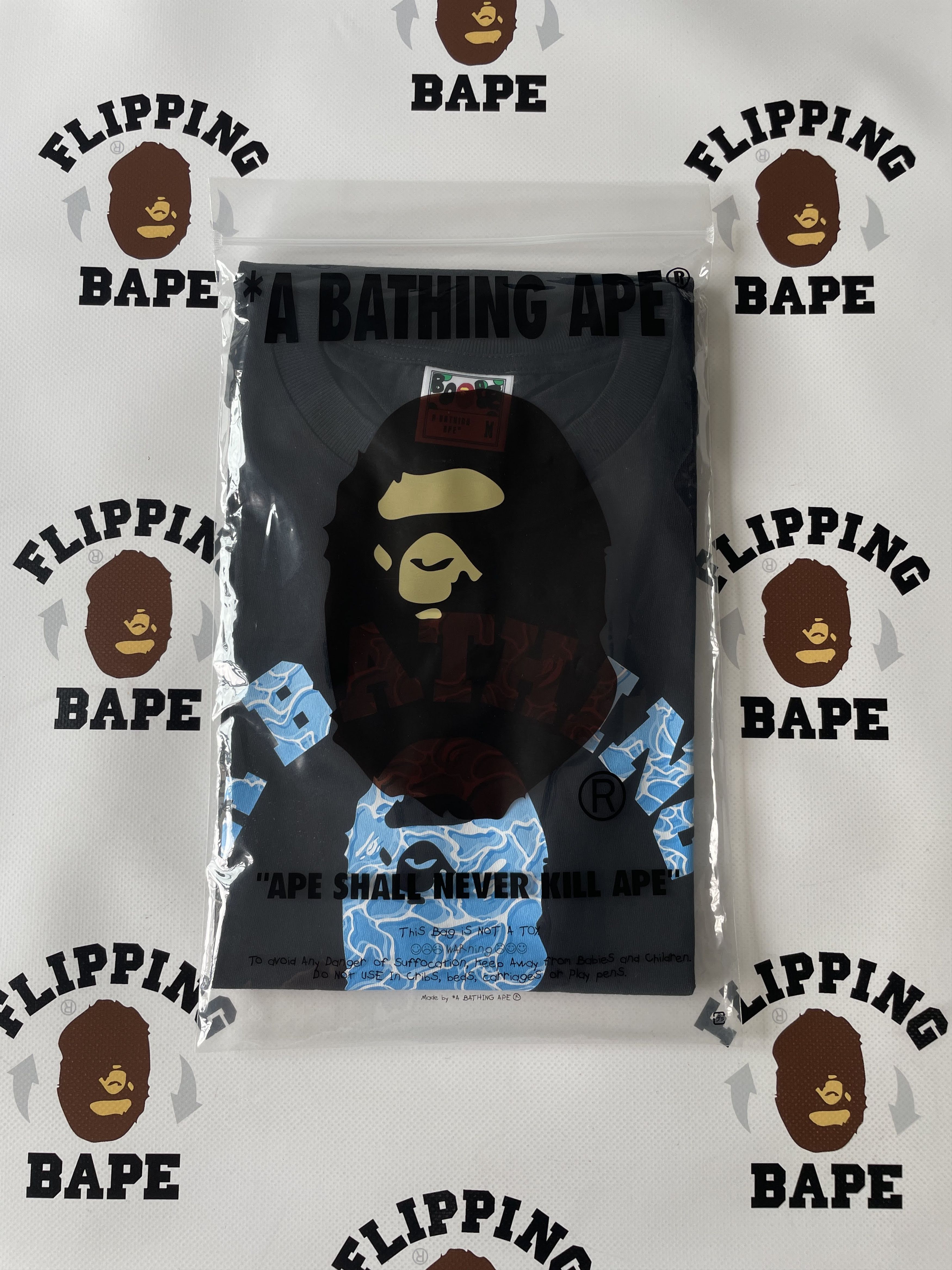 Bape ABC SEA SURFACE CAMO COLLEGE TEE Size US M / EU 48-50 / 2 - 8 Thumbnail