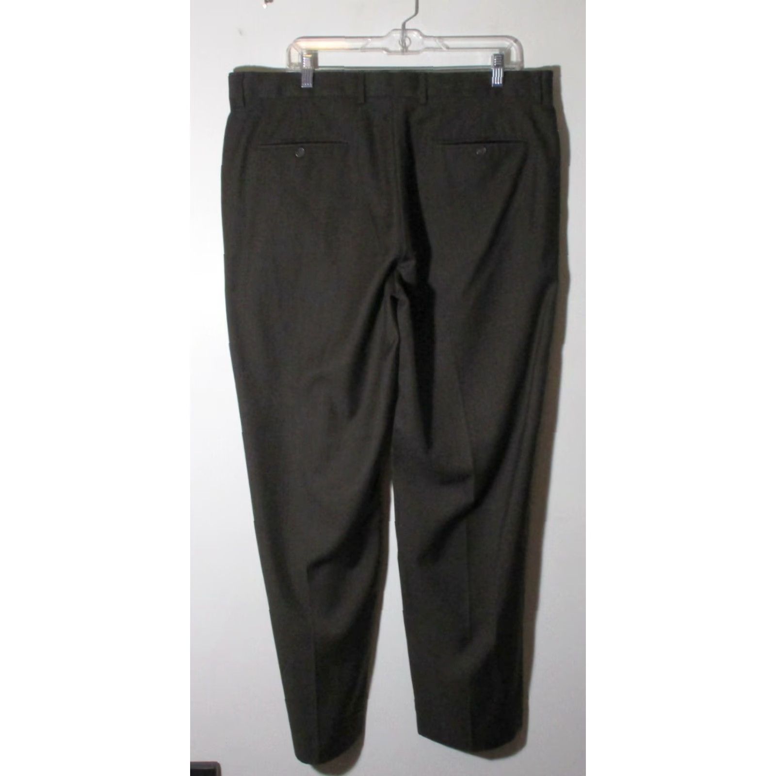 Van Heusen VAN HEUSEN Brown Dress Pants Men 38W 32L Flat Front Zipper Belt Loops 5-Pocket Regular Width Straight Dye Size US 38 / EU 54 - 3 Thumbnail