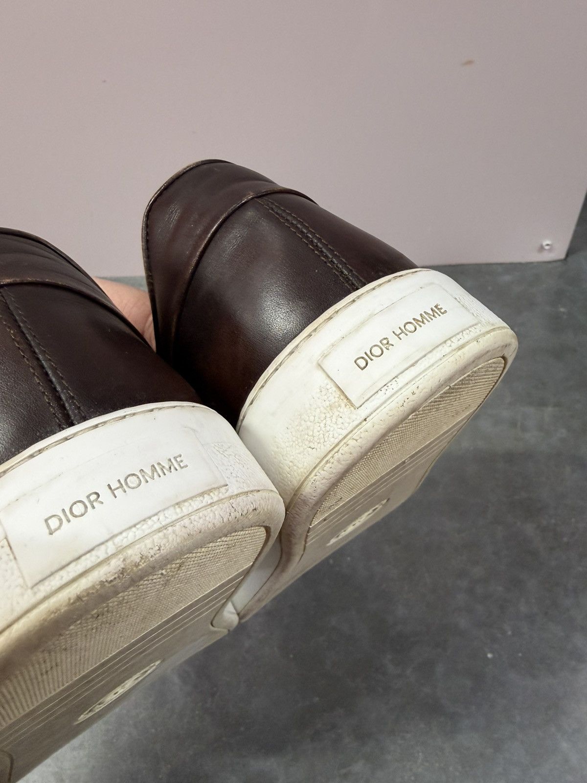 Dior B06 Mens Sneakers Brown Leather Size 43.5 Size US 10 / EU 43 - 5 Thumbnail