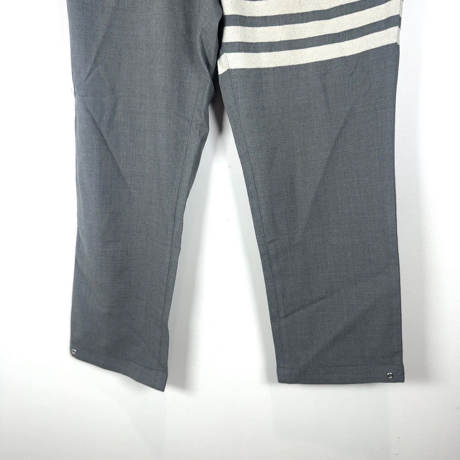 Thom Browne Thom Browne Woostered Woven Wool 4-Bar Pants Size US 32 / EU 48 - 4 Thumbnail
