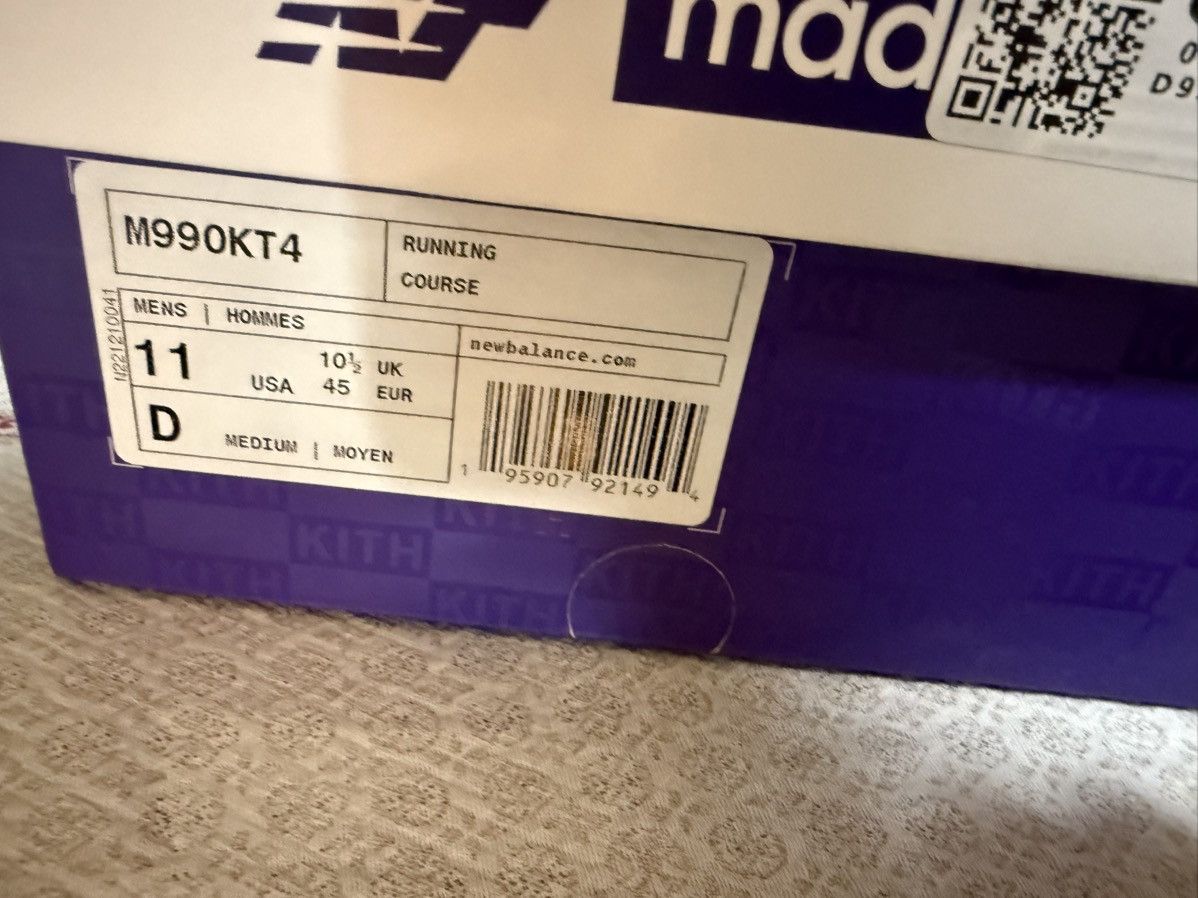 Kith × New Balance NEW BALANCE KITH X UNITED ARROWS & SONS X 990V4 Grey/Pink 11 Size US 11 / EU 44 - 11 Thumbnail