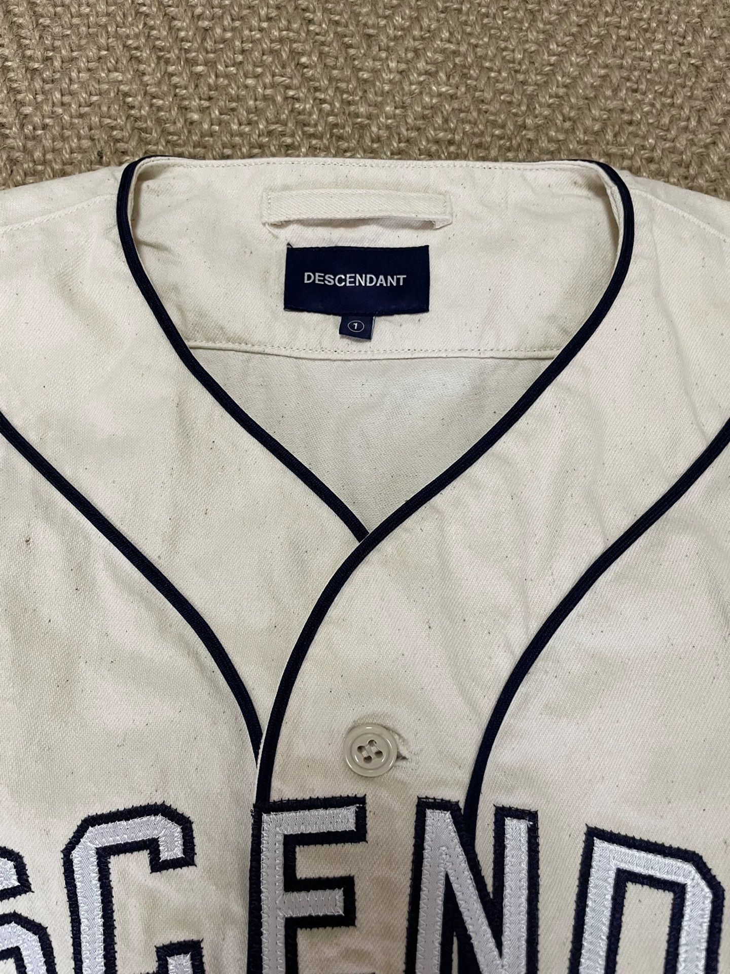 Descendant DESCENDANT BLEEK Short Sleeve Collarless Ivory New 175 21 Size US S / EU 44-46 / 1 - 3 Thumbnail