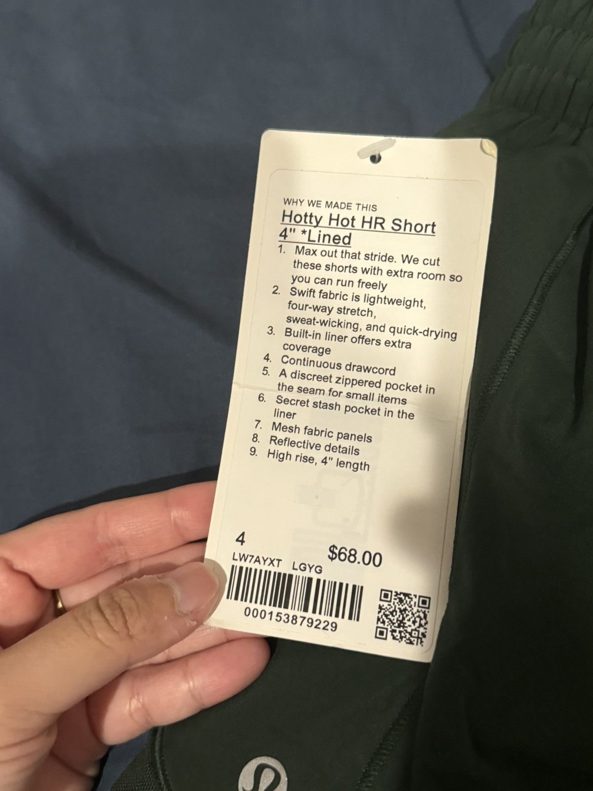 Lululemon Lululemon Hotty Hot HR Short 4” Lined Green Size 27" / US 4 / IT 40 - 2 Thumbnail