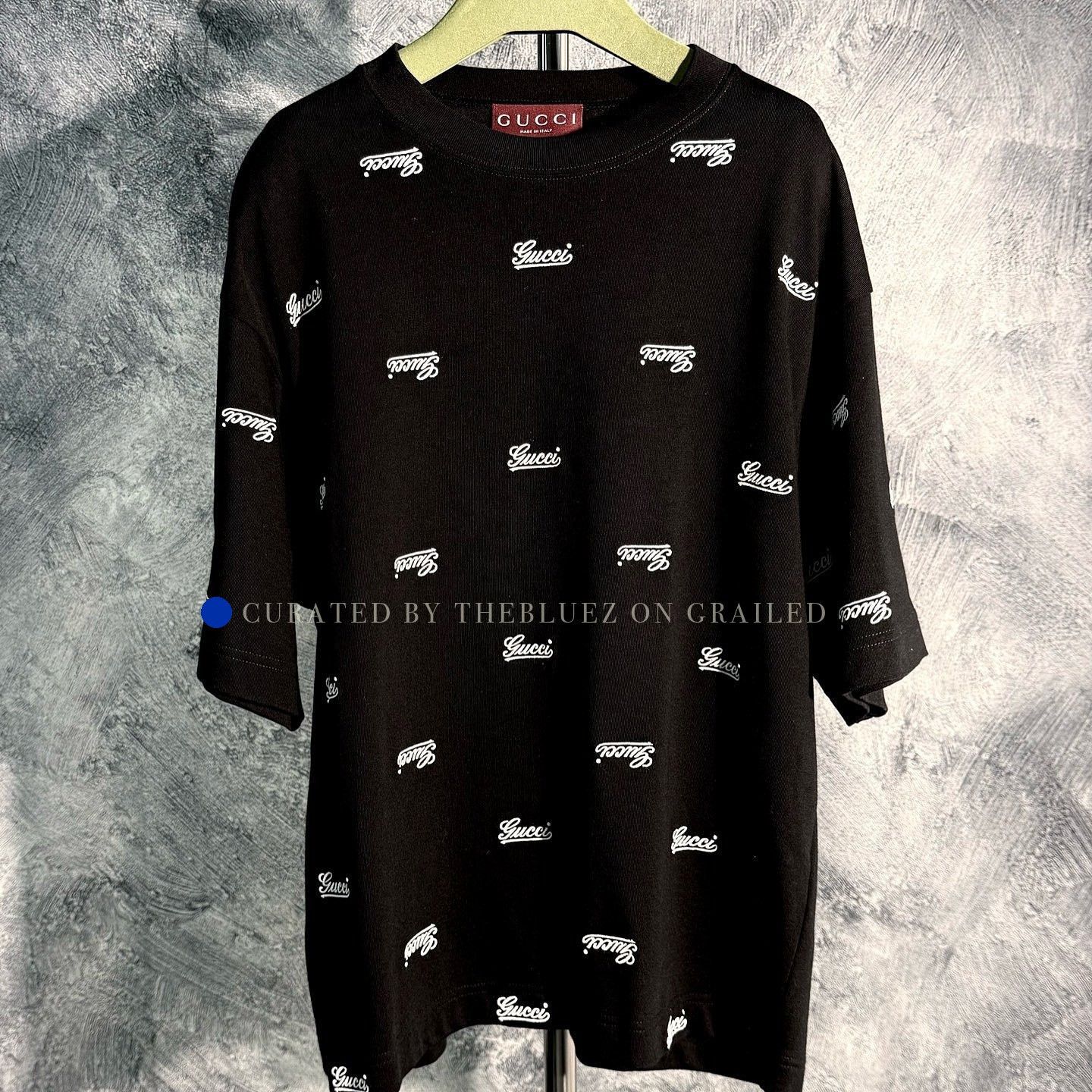 Gucci Classic Black Logo Graphic Tee Size US XXS / EU 40 - 1 Thumbnail