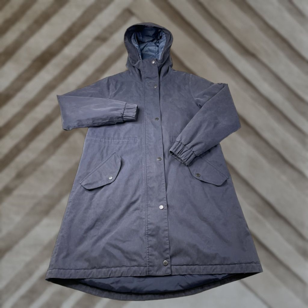 Barbour VINTAGE Barbour Jacket Blue Women Barbour Hauxley Parka Coat Insulated Waterproof Windproof All Seasons Full Zip Pockets 6 US 6 Size M / US 6-8 / IT 42-44 - 1 Thumbnail