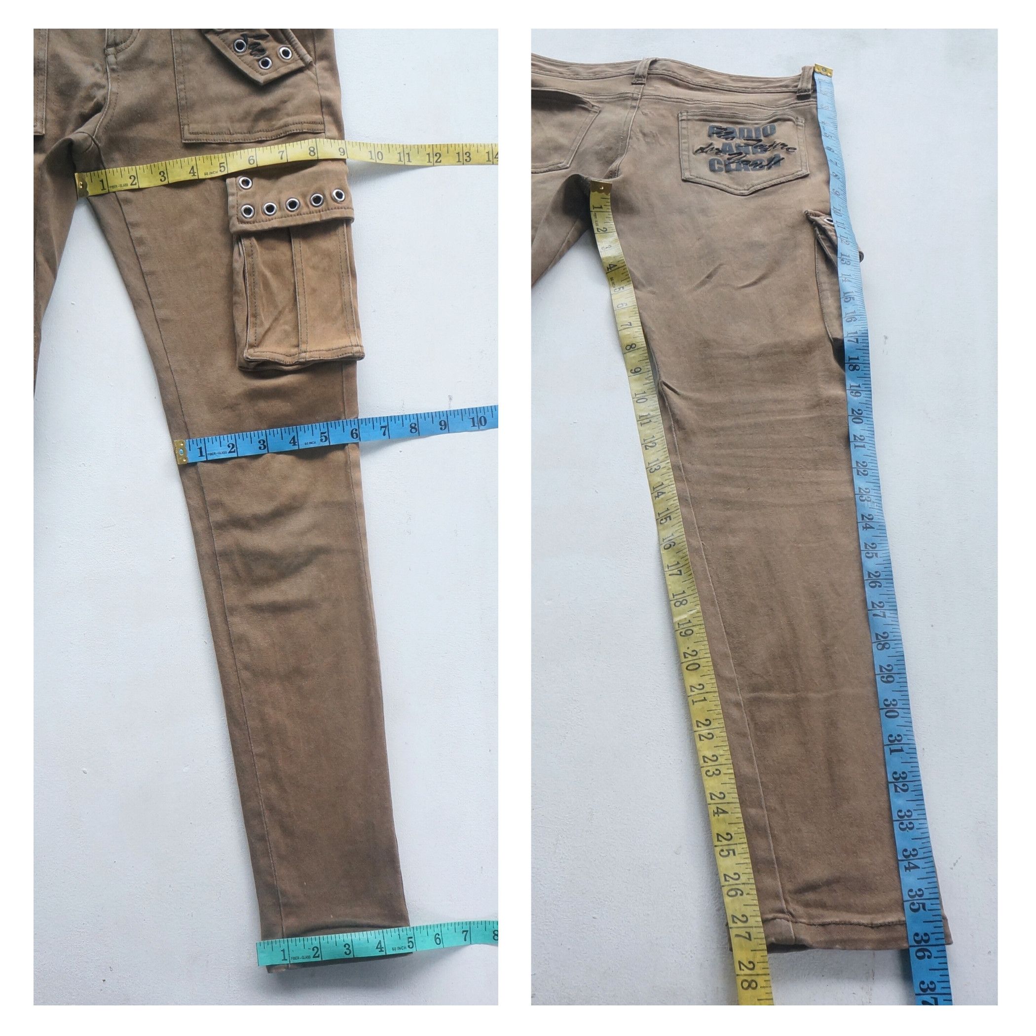 Japanese Brand Bad News by Glad News Slim Stretchable Cargo Pants Size 28" / US 6 / IT 42 - 9 Thumbnail