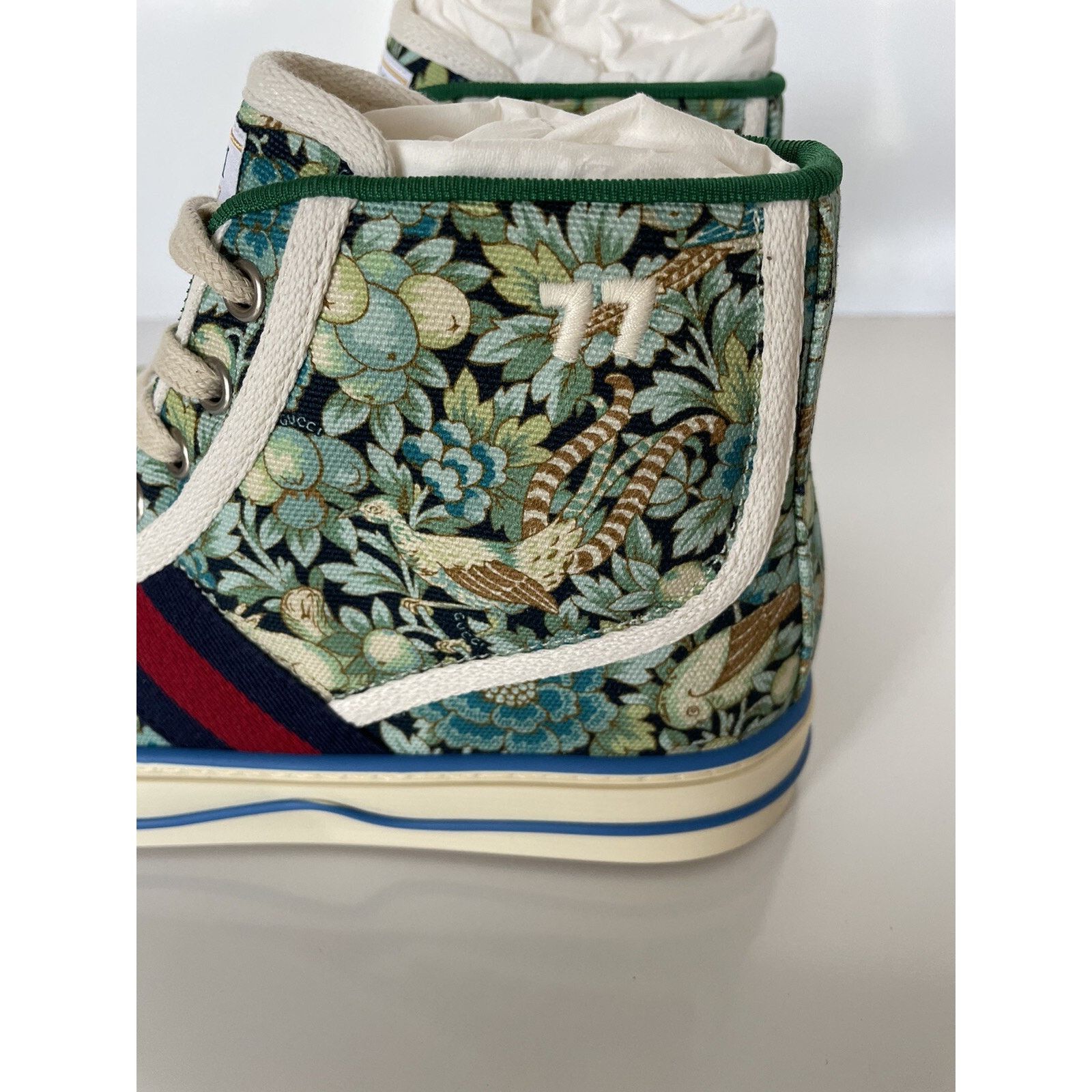 Gucci Gucci Floral Love Affair Tennis High-top Sneakers 6.5 627838 Size US 6.5 / IT 36.5 - 8 Thumbnail