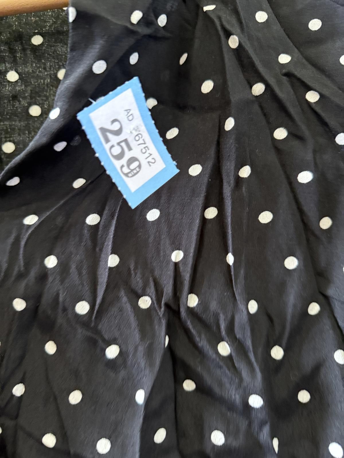 Designer MNG Suit Black Polka Dot Blouse Size S / US 4 / IT 40 - 2 Thumbnail