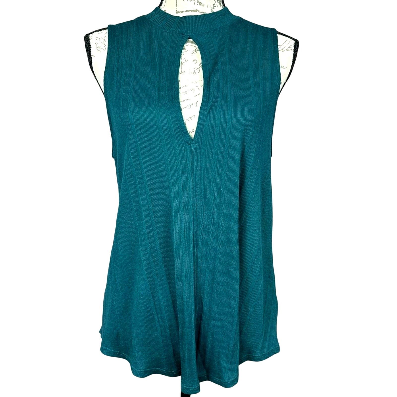 Free People Free People Womens Faye Ribbed Tank Top Turquoise size S Size S / US 4 / IT 40 - 4 Thumbnail