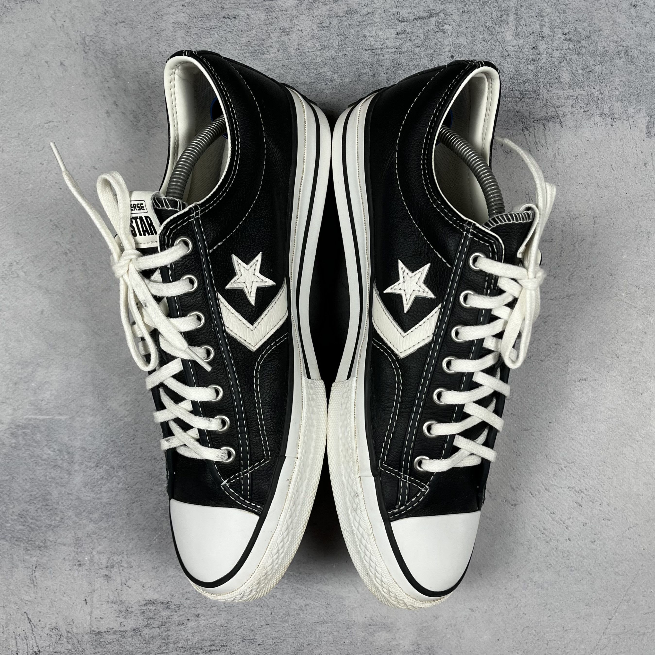 Converse Converse Star Player 76 Black Leather Low Top Sneakers Size US 11 / EU 44 - 4 Thumbnail